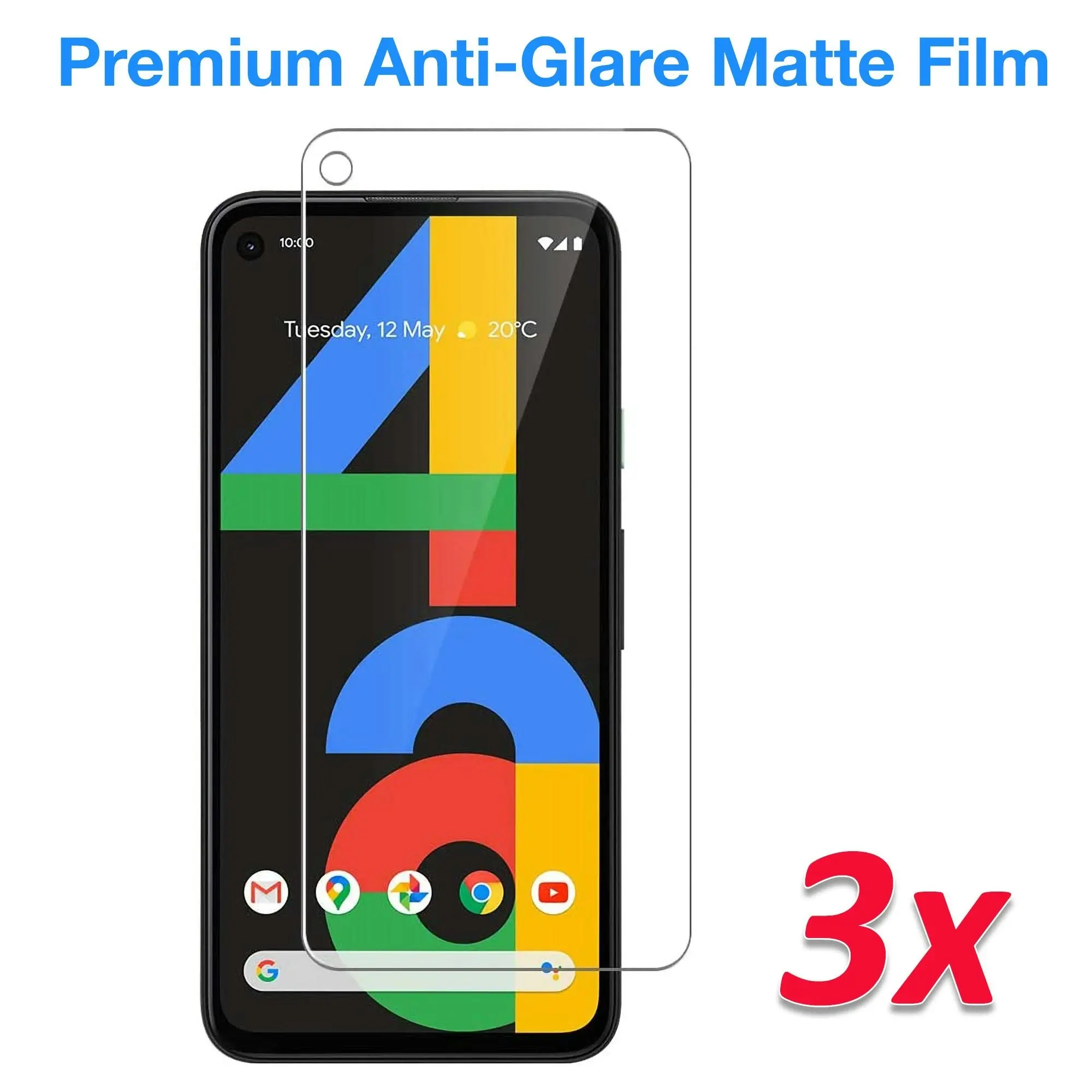 [3 Pack] MEZON Google Pixel 4a (5.8") Anti-Glare Matte Screen Protector Case Friendly Film (Pixel 4a, Matte)