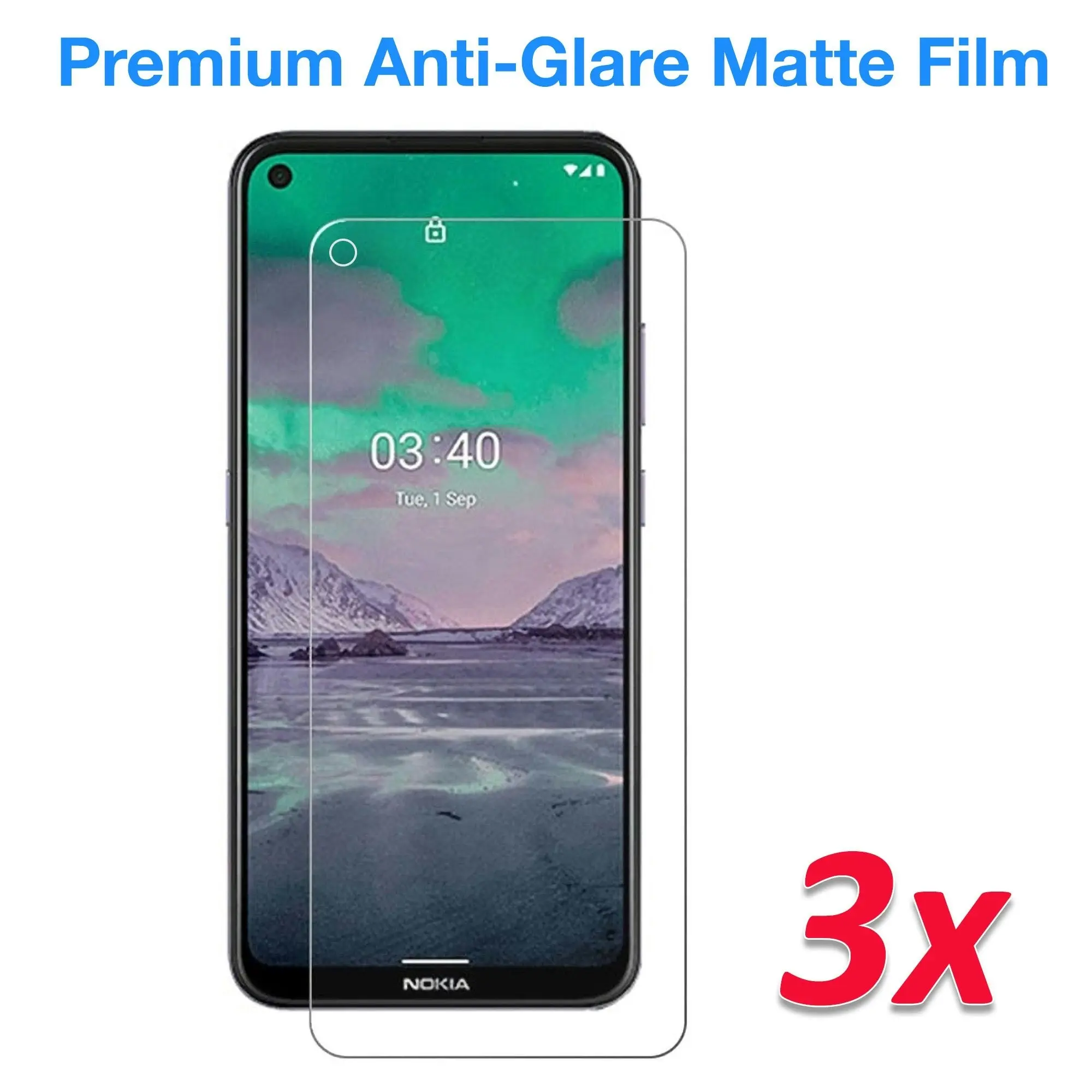 [3 Pack] MEZON Nokia 5.4 Anti-Glare Matte Screen Protector Case Friendly Film (Nokia 5.4, Matte)