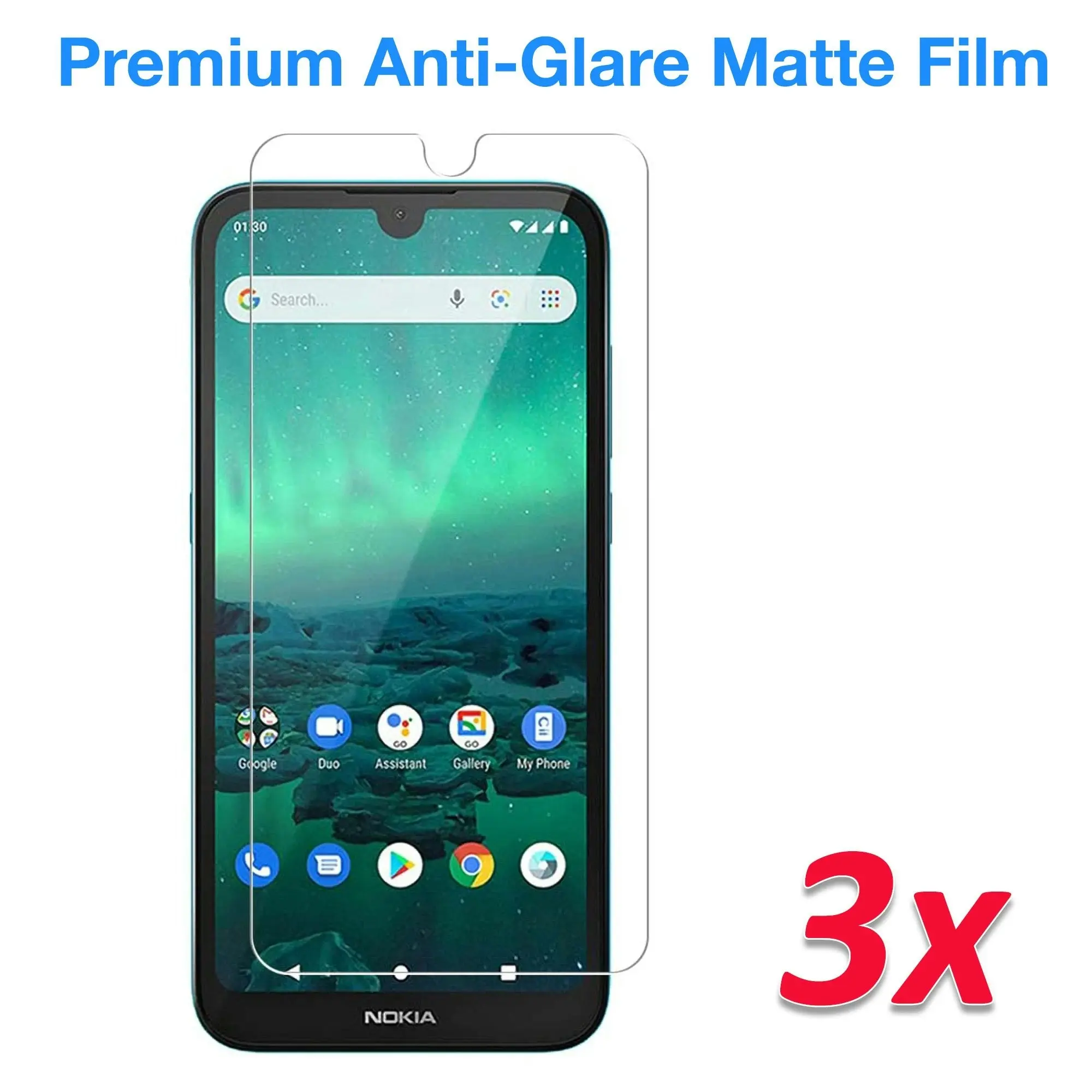 [3 Pack] MEZON Nokia 1.3 Anti-Glare Matte Screen Protector Case Friendly Film (Nokia 1.3, Matte)