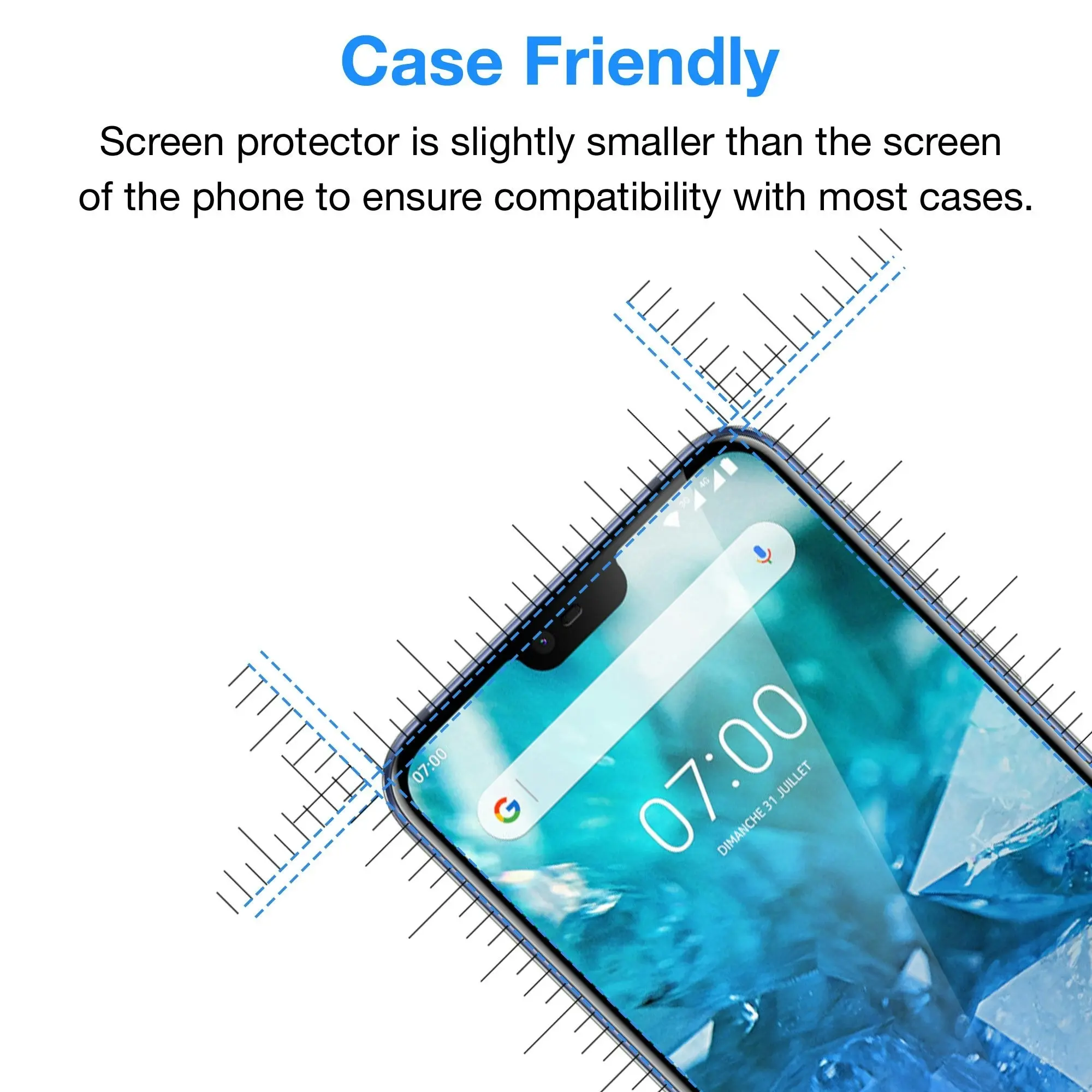 [3 Pack] MEZON Nokia 7.1 Anti-Glare Matte Screen Protector Case Friendly Film (Nokia 7.1, Matte)