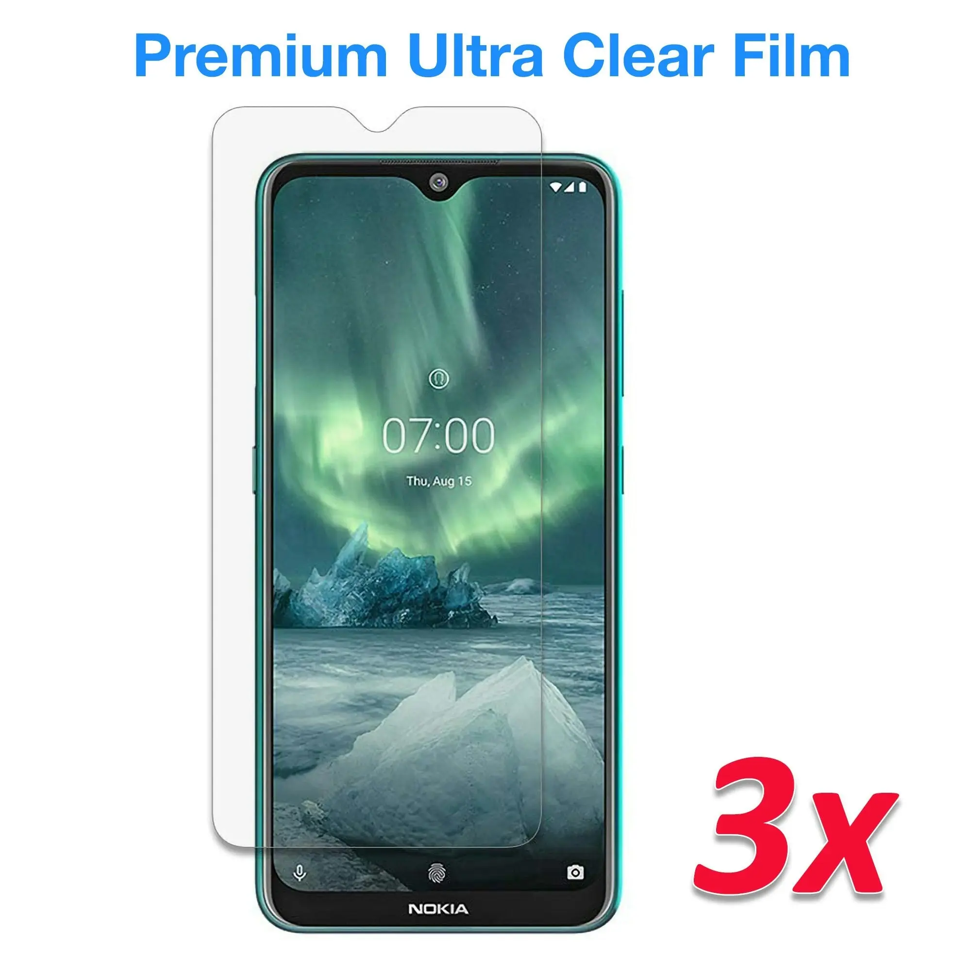 [3 Pack] MEZON Nokia 2.3 Ultra Clear Screen Protector Case Friendly Film (Nokia 2.3, Clear)