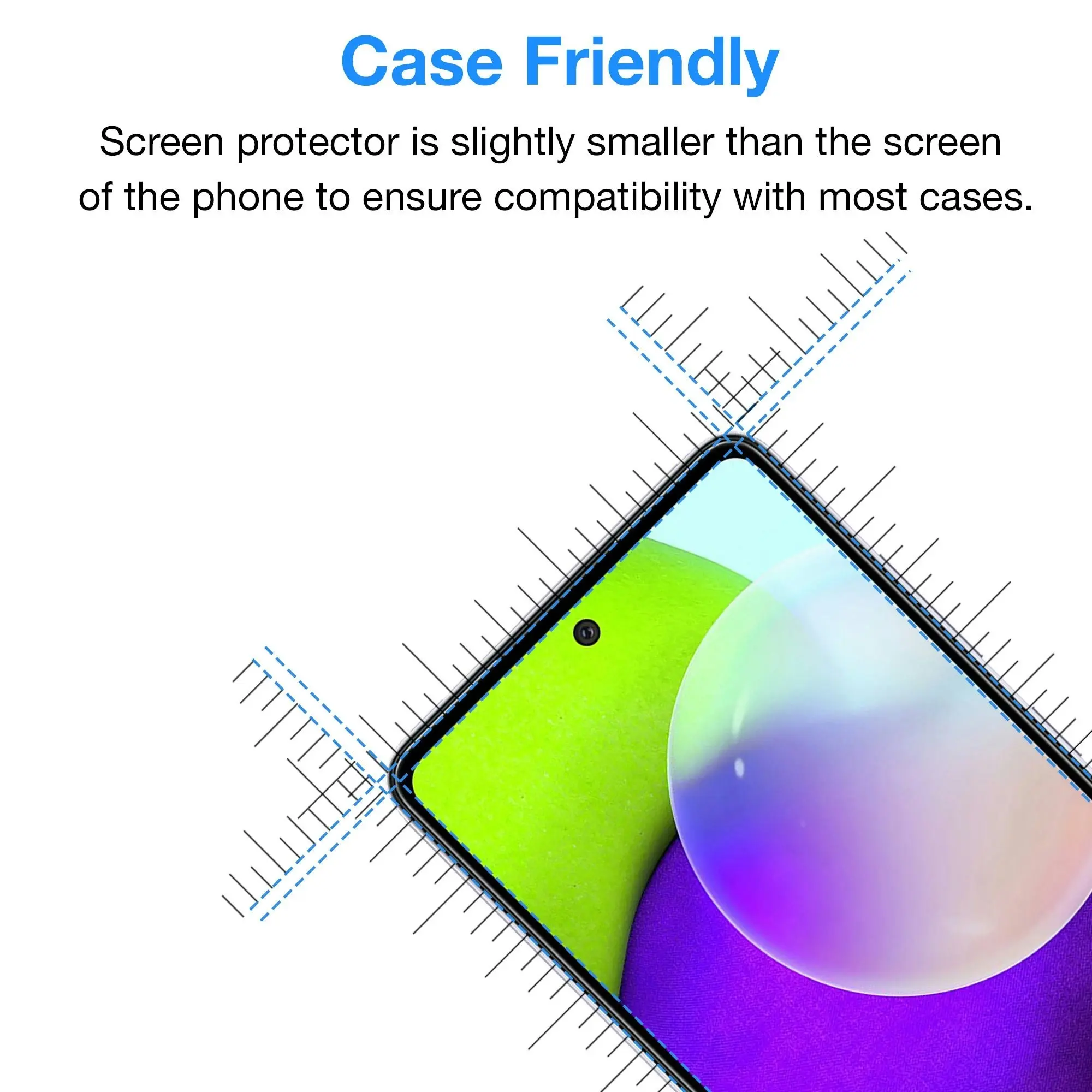 [3 Pack] MEZON Samsung Galaxy A52 5G Anti-Glare Matte Screen Protector Case Friendly Film (A52 5G, Matte)