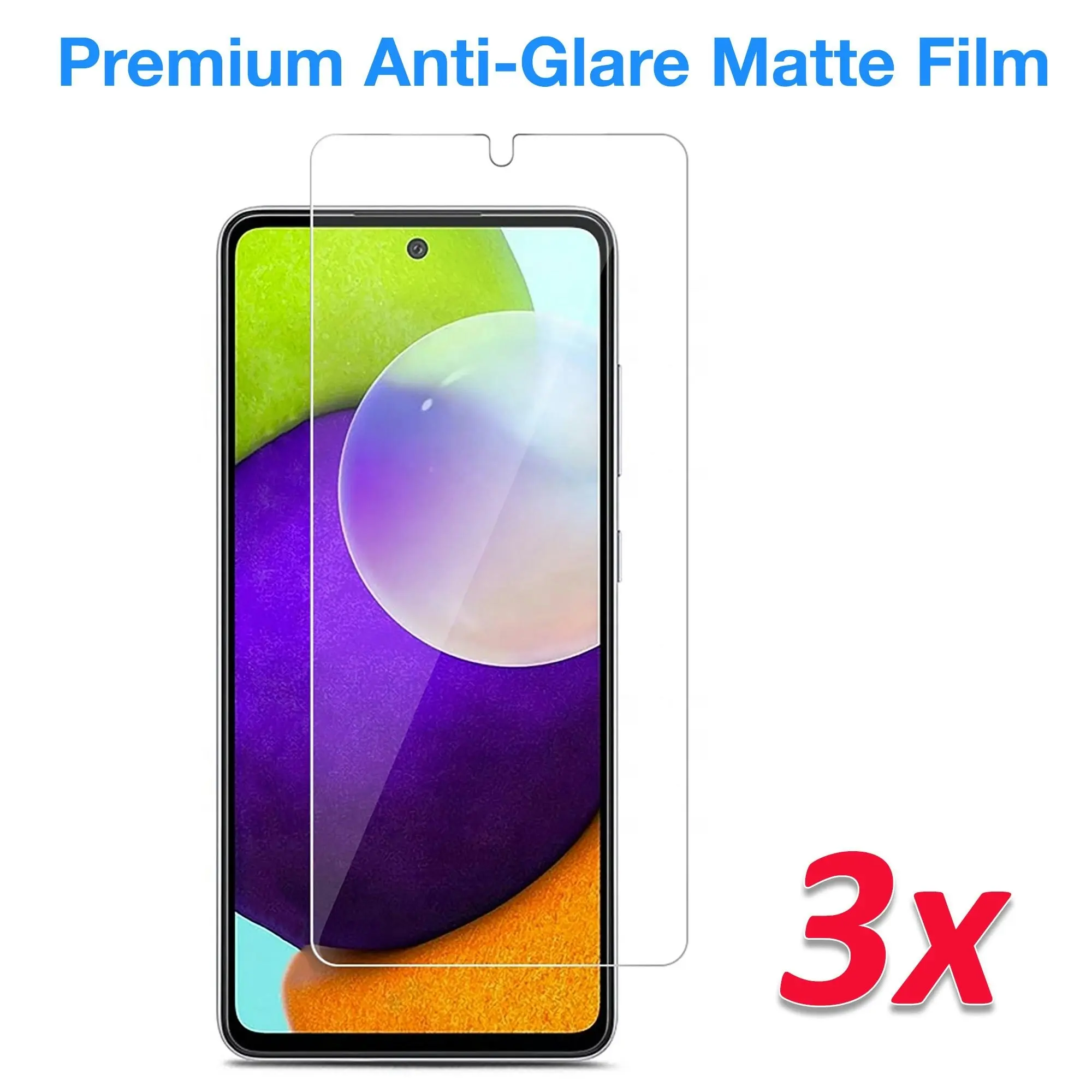 [3 Pack] MEZON Samsung Galaxy A52 5G Anti-Glare Matte Screen Protector Case Friendly Film (A52 5G, Matte)