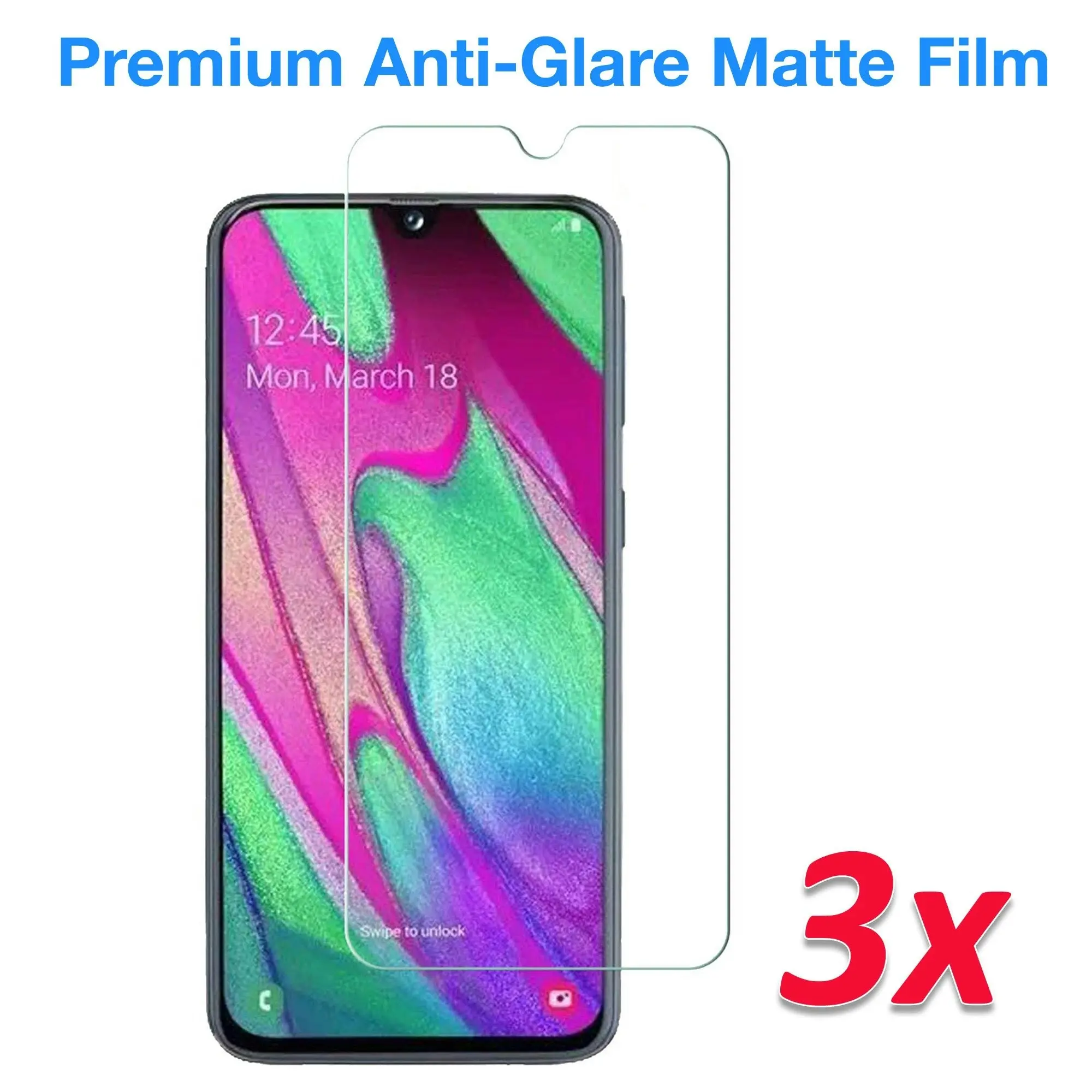 [3 Pack] MEZON Samsung Galaxy A70 Anti-Glare Matte Screen Protector Case Friendly Film (A70, Matte)