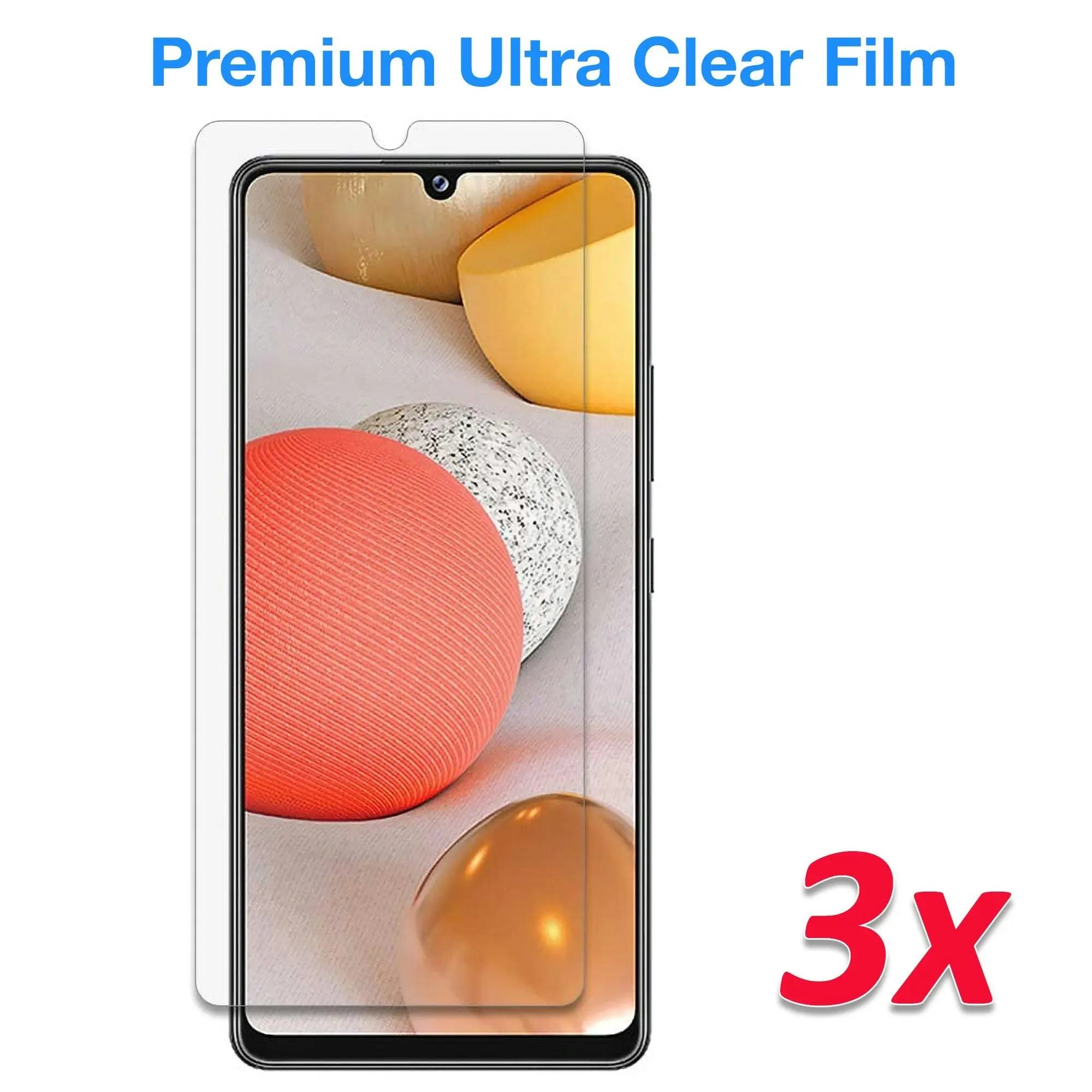 [3 Pack] MEZON Samsung Galaxy A42 5G Ultra Clear Screen Protector Case Friendly Film (A42 5G, Clear)