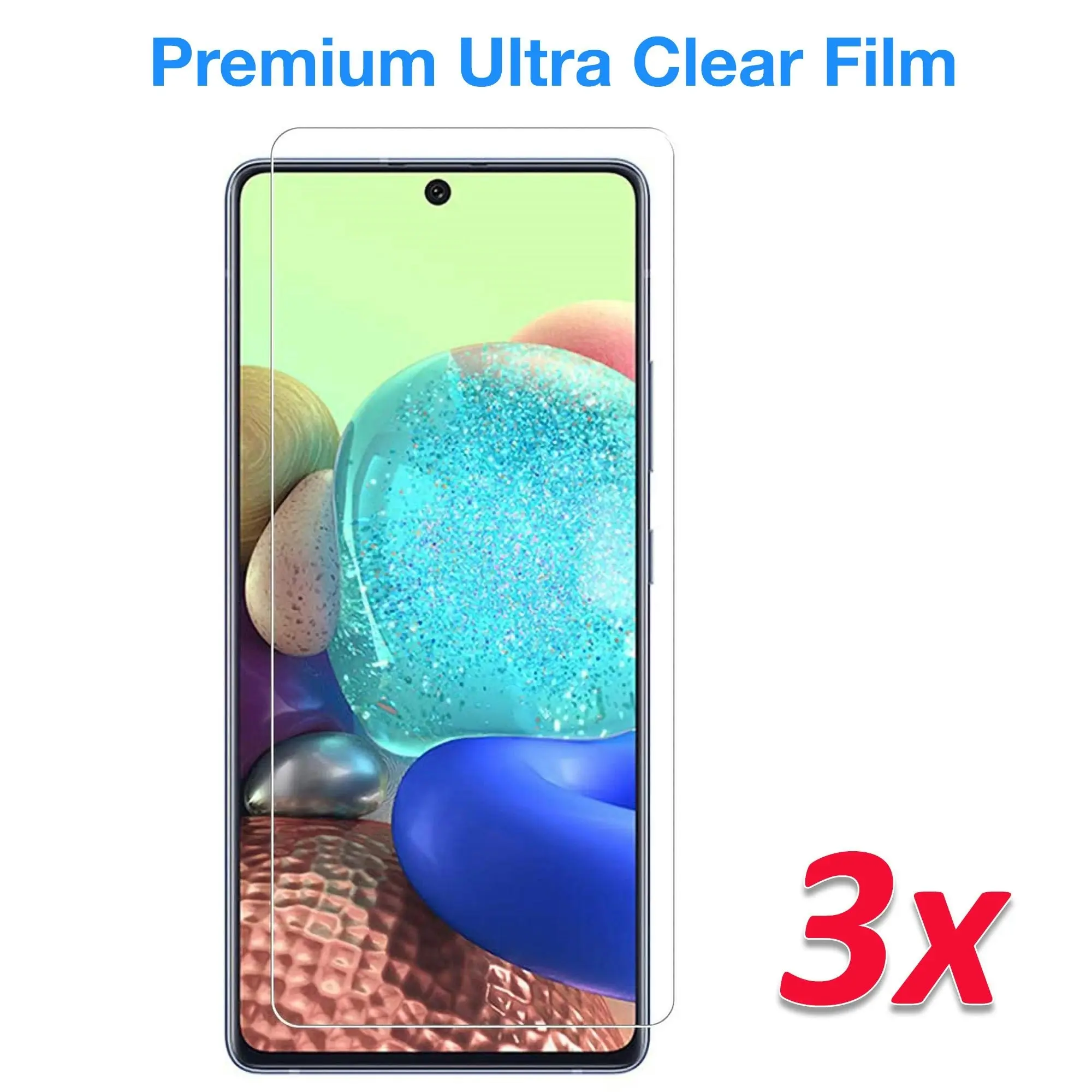 [3 Pack] MEZON Samsung Galaxy A71 5G Ultra Clear Screen Protector Case Friendly Film (A71 5G, Clear)