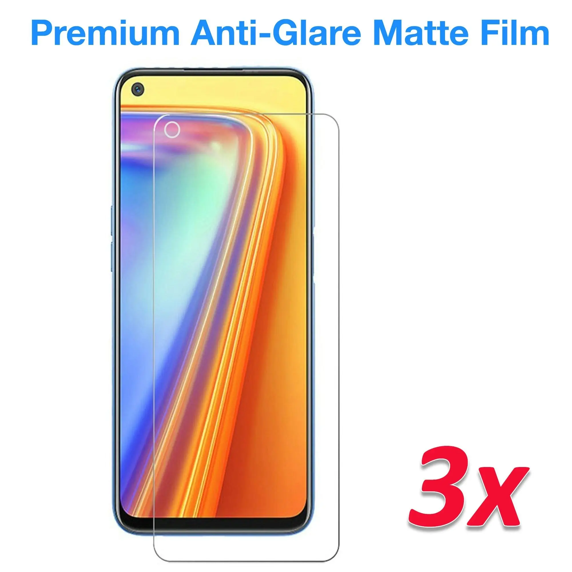 [3 Pack] MEZON Realme 7 Pro Anti-Glare Matte Screen Protector Case Friendly Film (Realme 7 Pro, Matte)