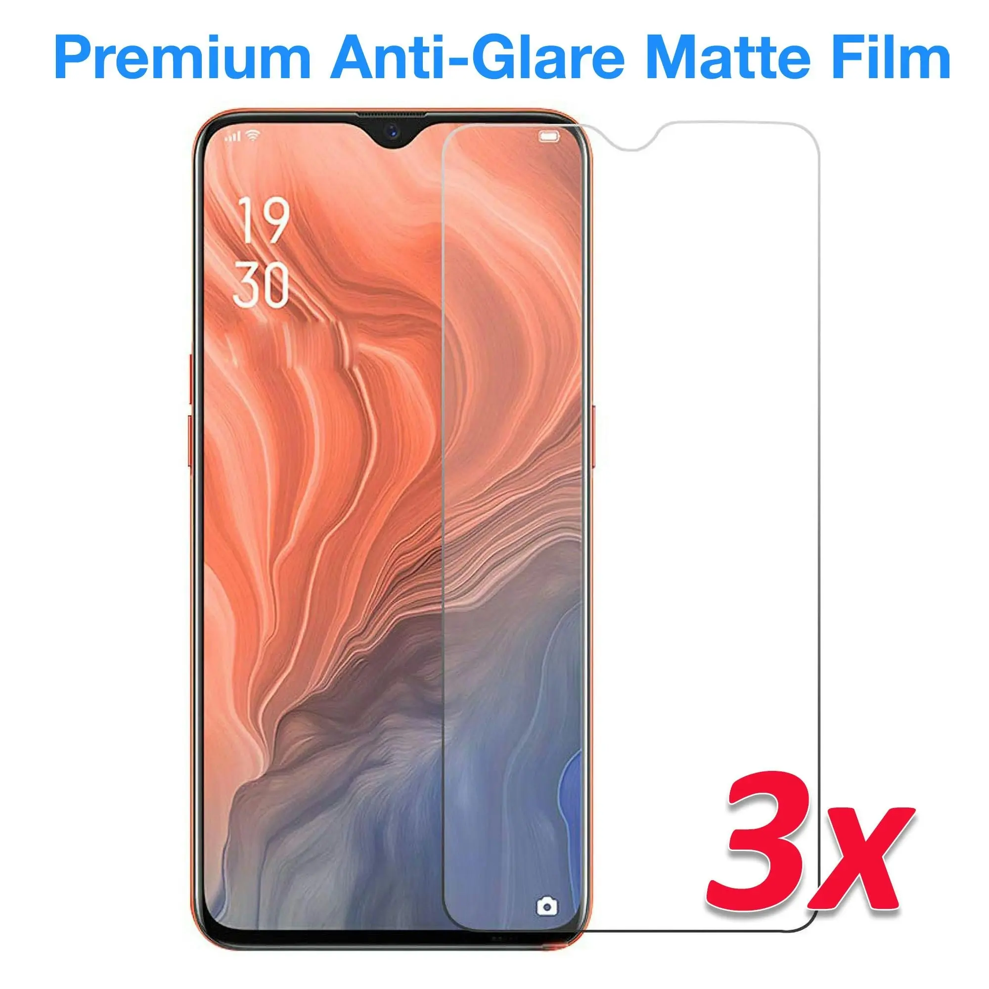 [3 Pack] MEZON OPPO Find X2 Lite Anti-Glare Matte Screen Protector Case Friendly Film (Find X2 Lite, Matte)