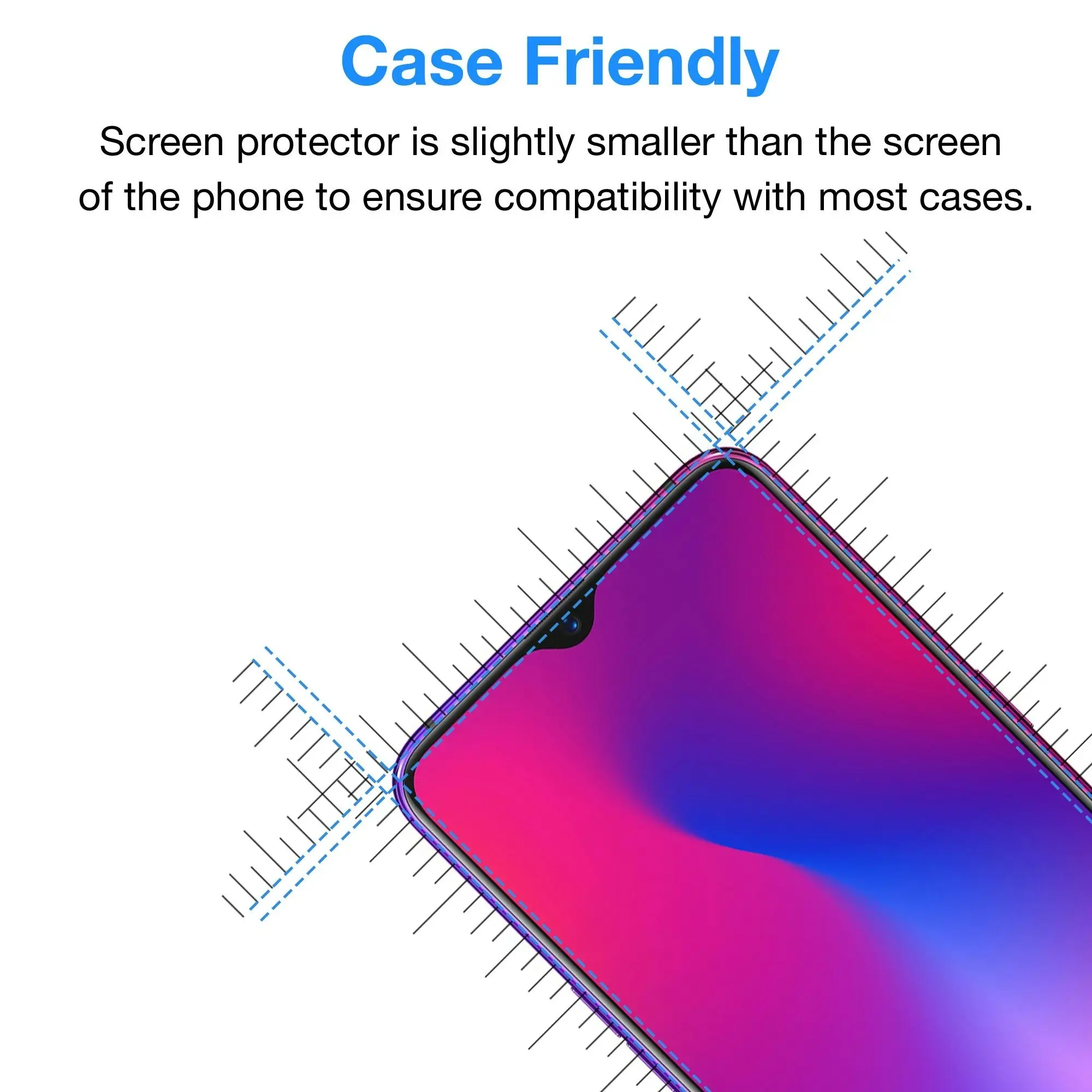 [3 Pack] MEZON OPPO Find X2 Lite Anti-Glare Matte Screen Protector Case Friendly Film (Find X2 Lite, Matte)