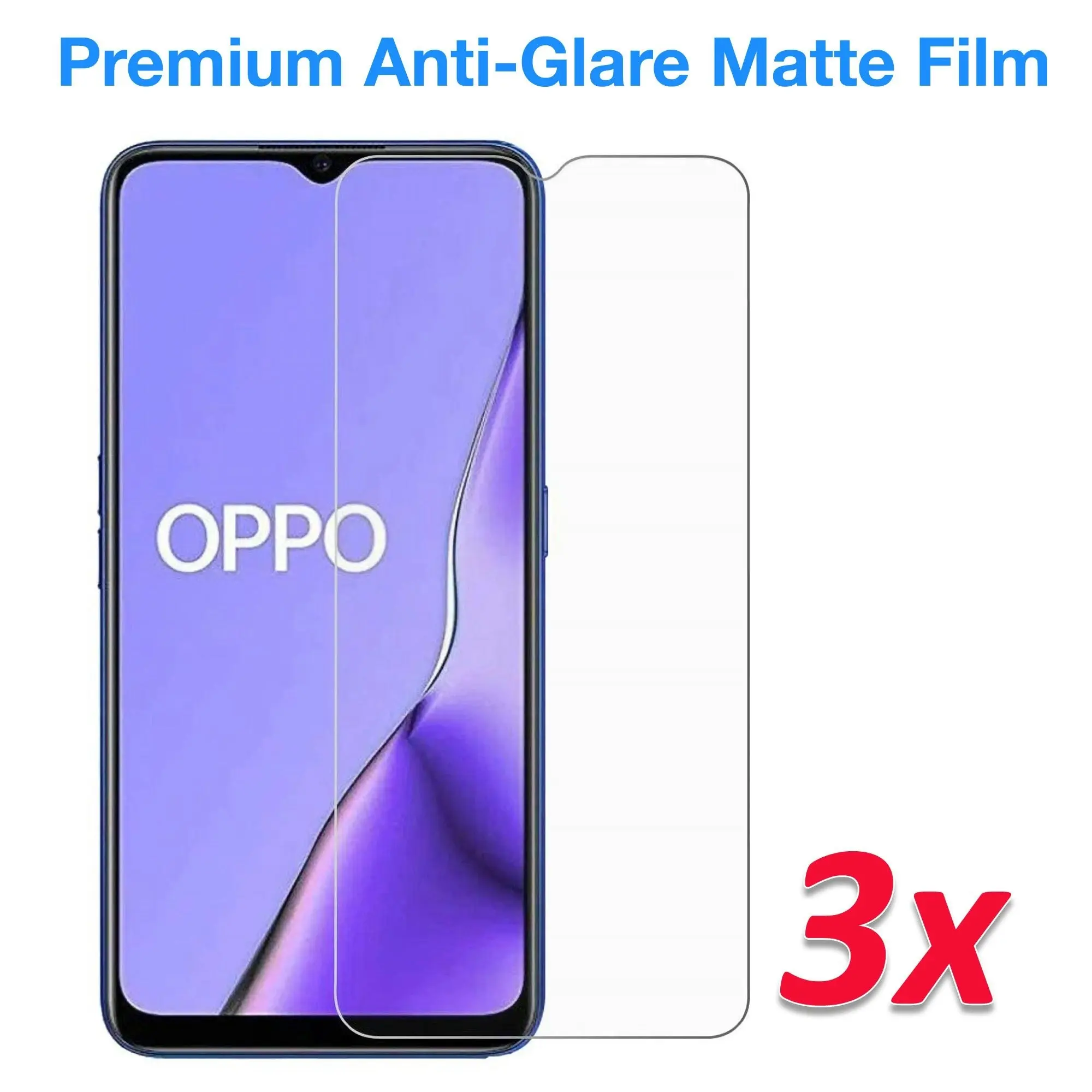 [3 Pack] MEZON OPPO A9 2020 Anti-Glare Matte Screen Protector Case Friendly Film (A9 2020, Matte)