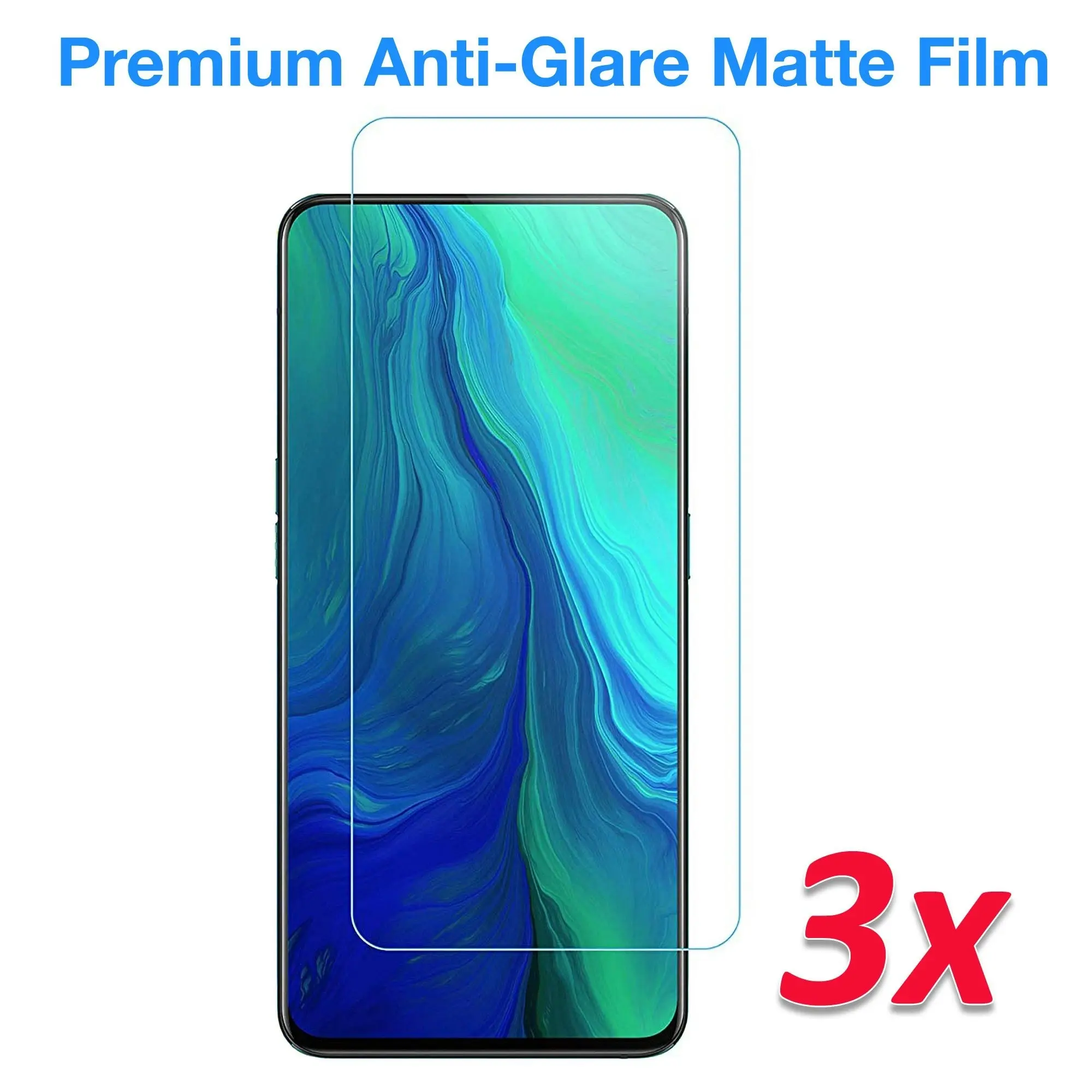 [3 Pack] MEZON OPPO Reno2 Z Anti-Glare Matte Screen Protector Case Friendly Film (Reno2 Z, Matte)