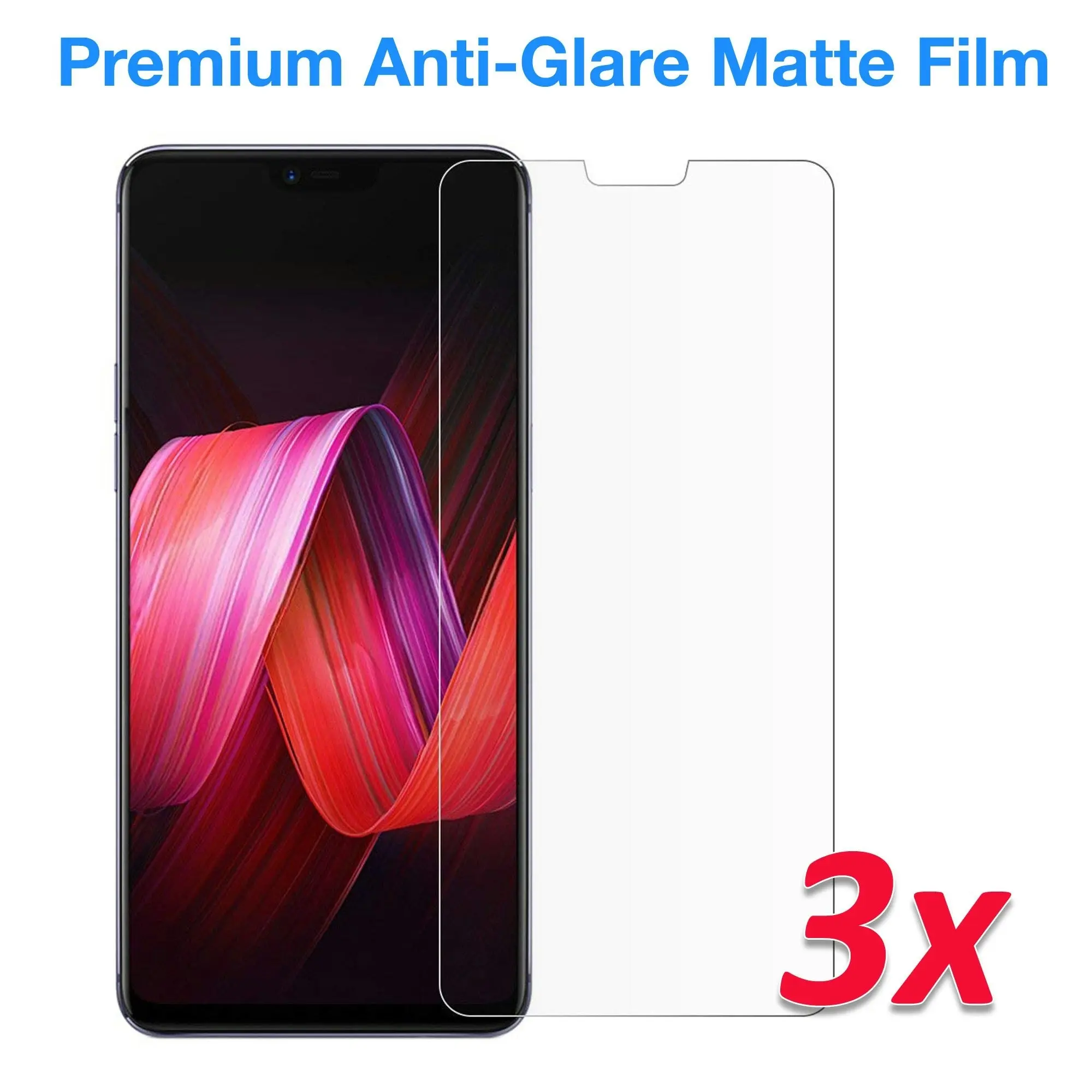 [3 Pack] MEZON OPPO R15 Anti-Glare Matte Screen Protector Case Friendly Film (R15, Matte)