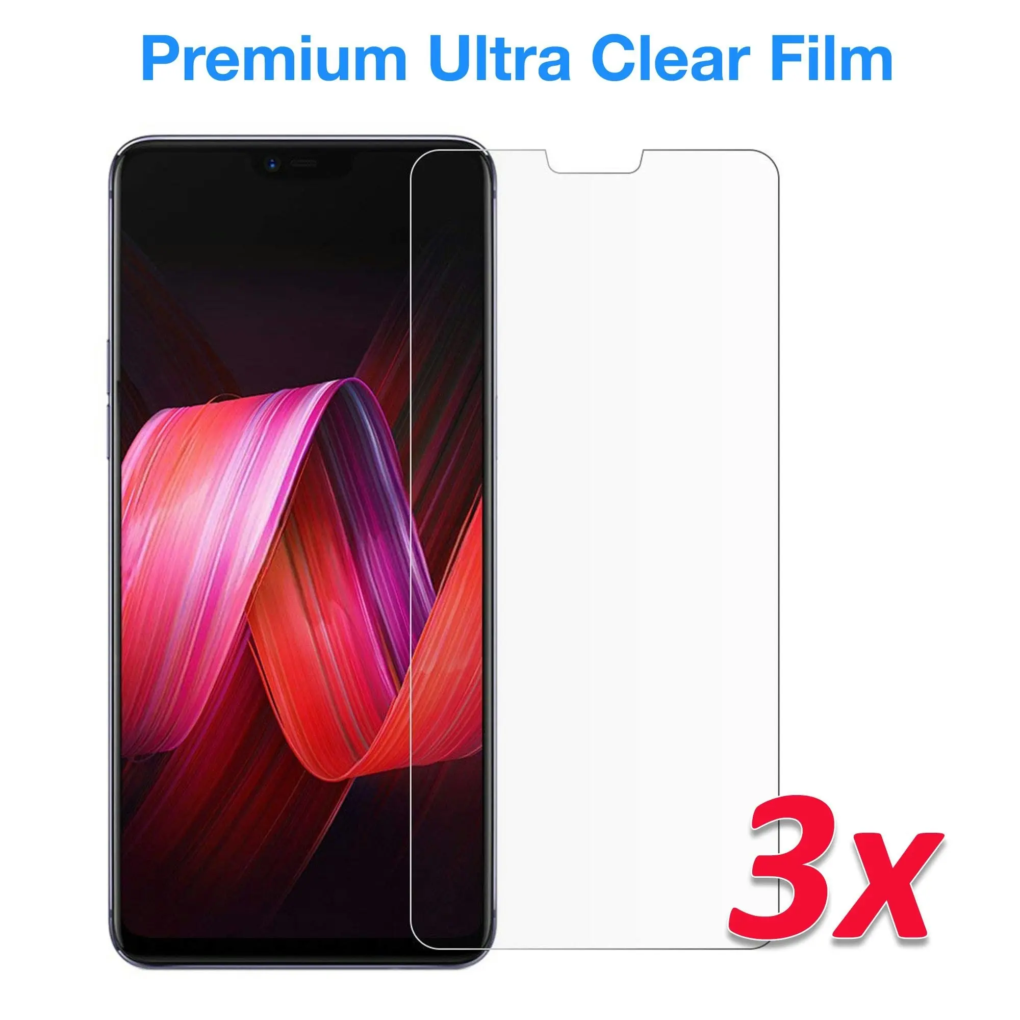 [3 Pack] MEZON OPPO R15 Pro Ultra Clear Screen Protector Case Friendly Film (R15 Pro, Clear)