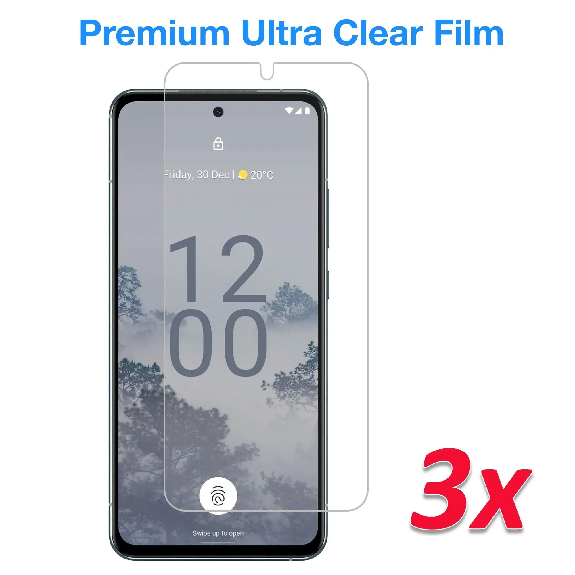 [3 Pack] MEZON Nokia X30 5G Ultra Clear Screen Protector Case Friendly Film (Nokia X30 5G, Clear)