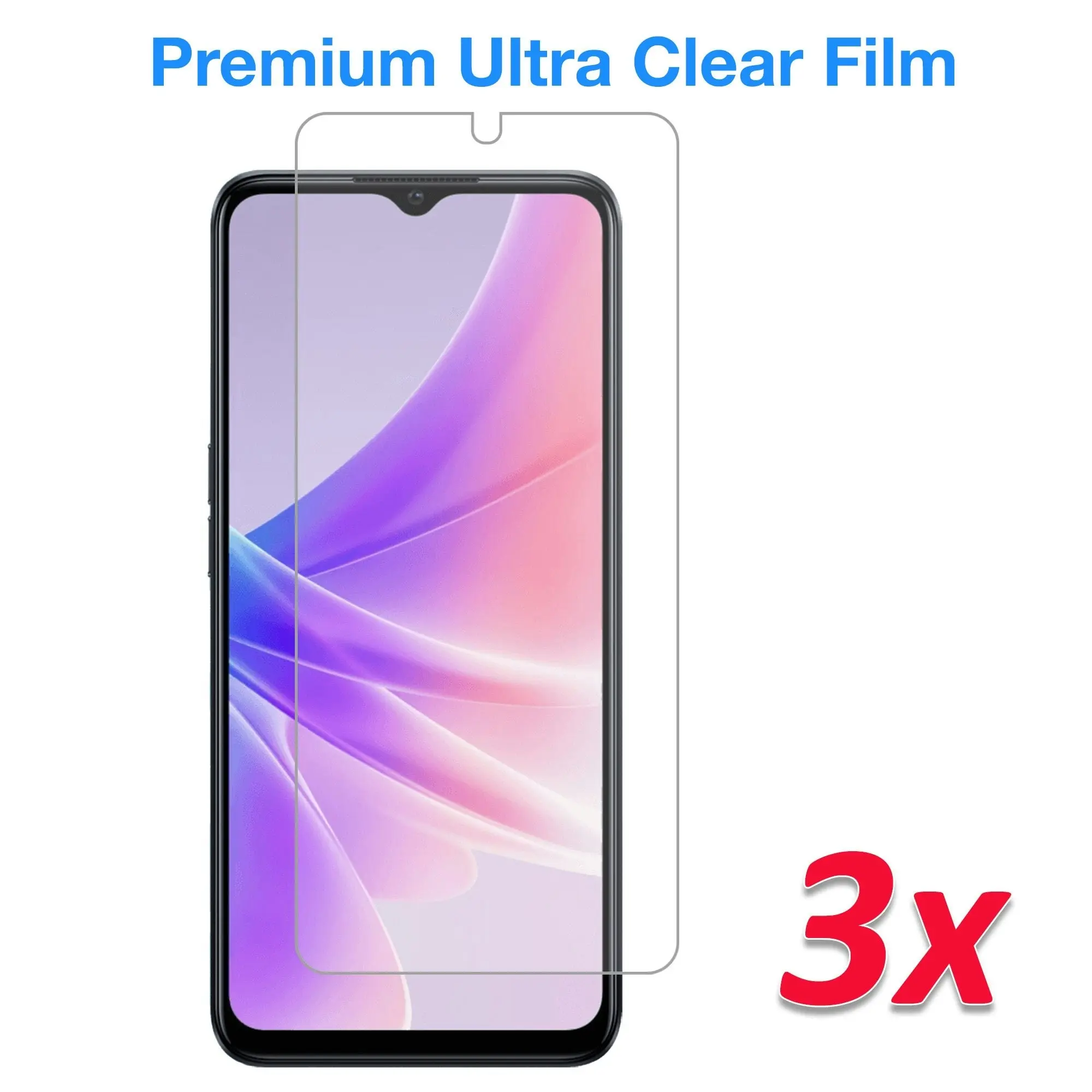 [3 Pack] MEZON OPPO A57 Ultra Clear Screen Protector Case Friendly Film (OPPO A57, Clear)