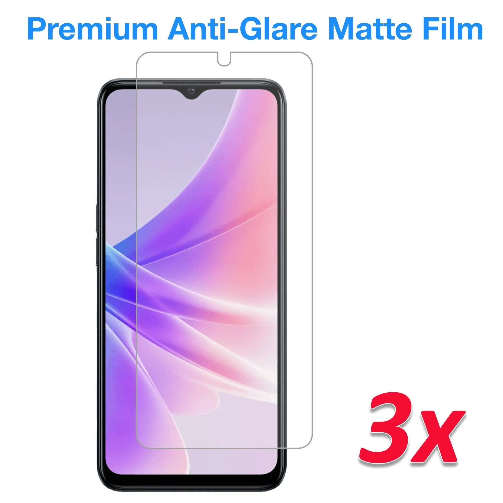 [3 Pack] MEZON OPPO A57 Anti-Glare Matte Screen Protector Case Friendly Film (OPPO A57, Matte)