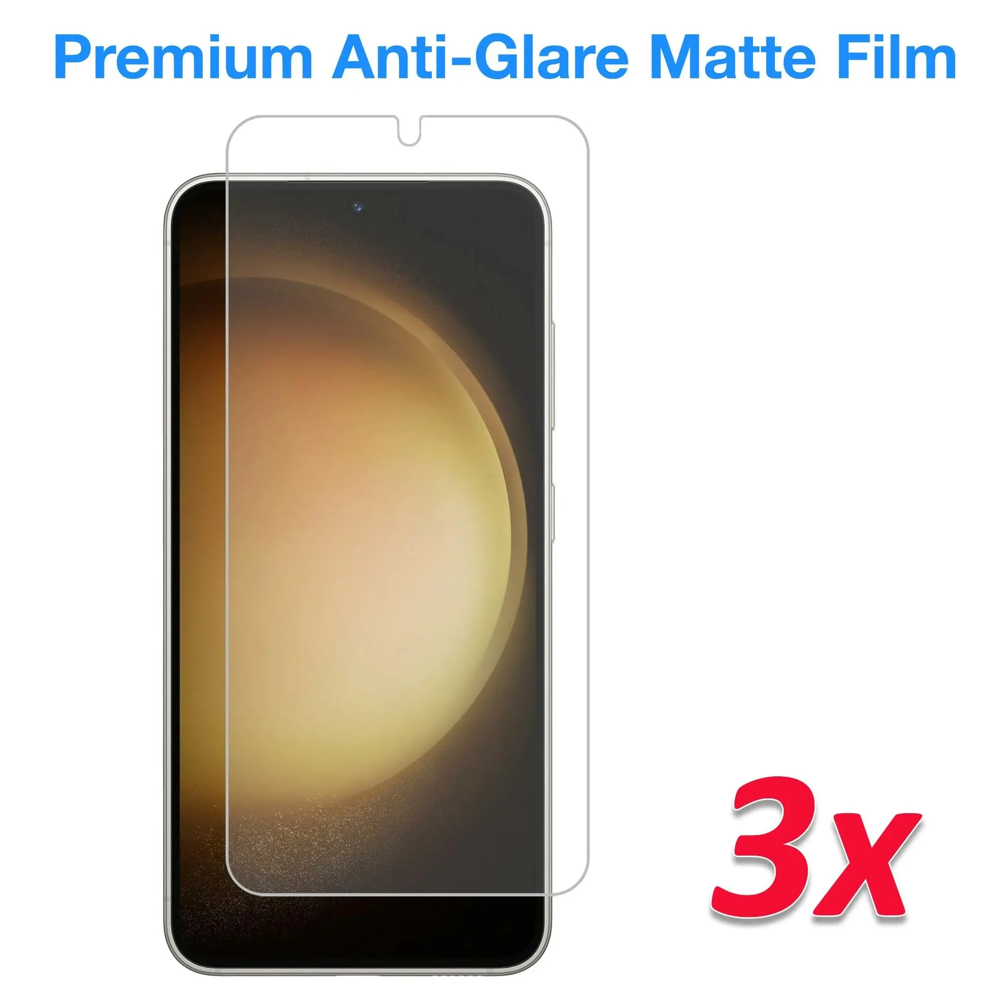 [3 Pack] MEZON Samsung Galaxy S23 (6.1") Anti-Glare Matte Screen Protector Case Friendly Film (Galaxy S23, Matte)