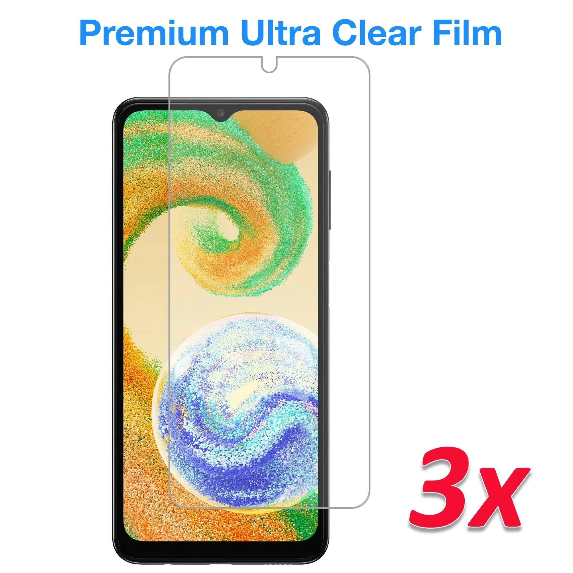 [3 Pack] MEZON Samsung Galaxy A04s Ultra Clear Screen Protector Case Friendly Film (Galaxy A04s, Clear)