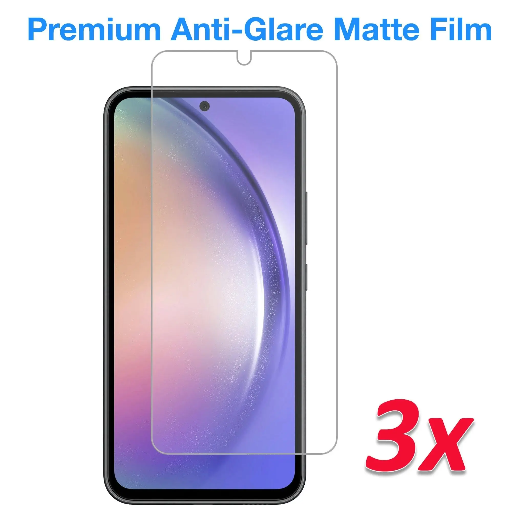 [3 Pack] MEZON Samsung Galaxy A54 5G Anti-Glare Matte Screen Protector Case Friendly Film (Galaxy A54 5G, Matte)