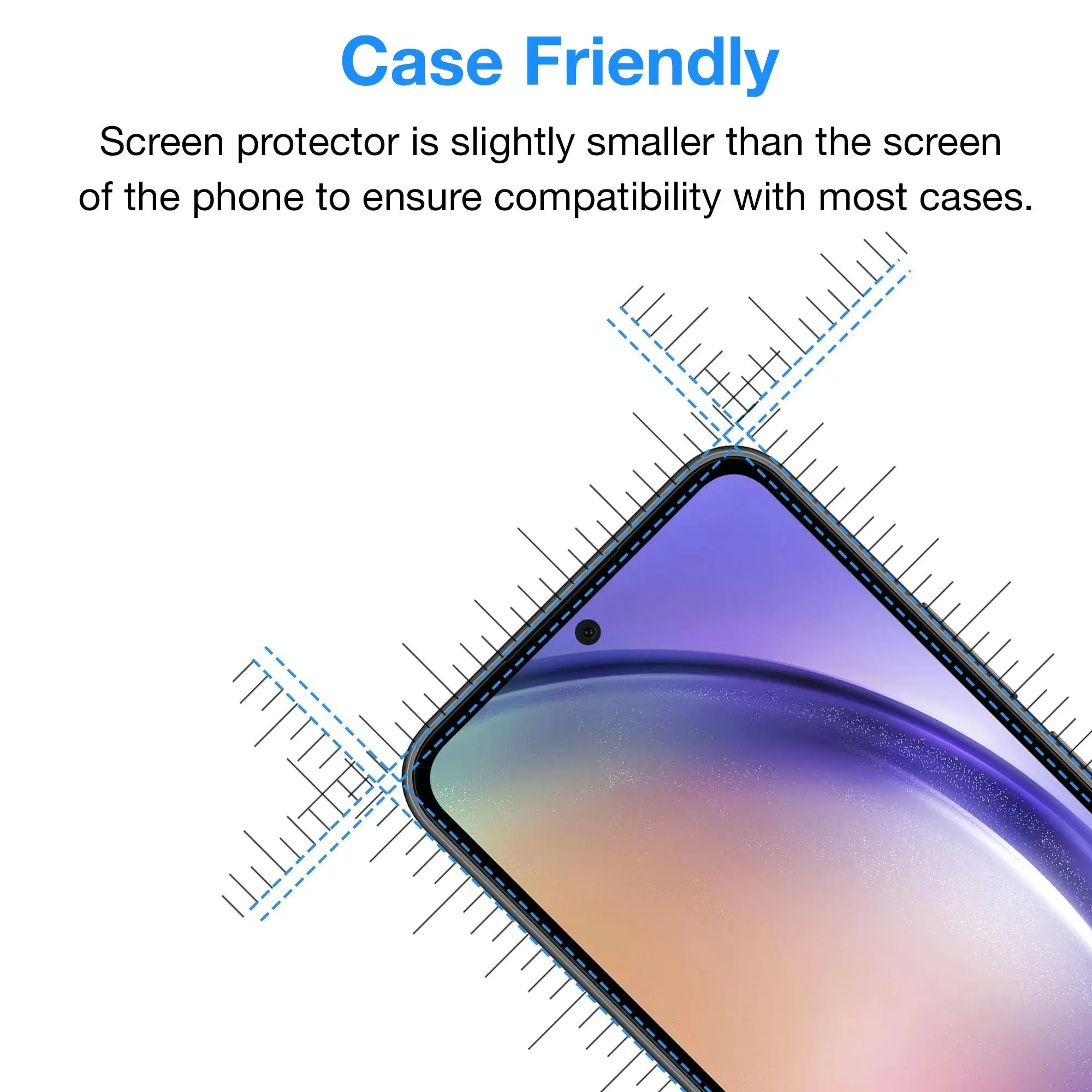 [3 Pack] MEZON Samsung Galaxy A54 5G Anti-Glare Matte Screen Protector Case Friendly Film (Galaxy A54 5G, Matte)