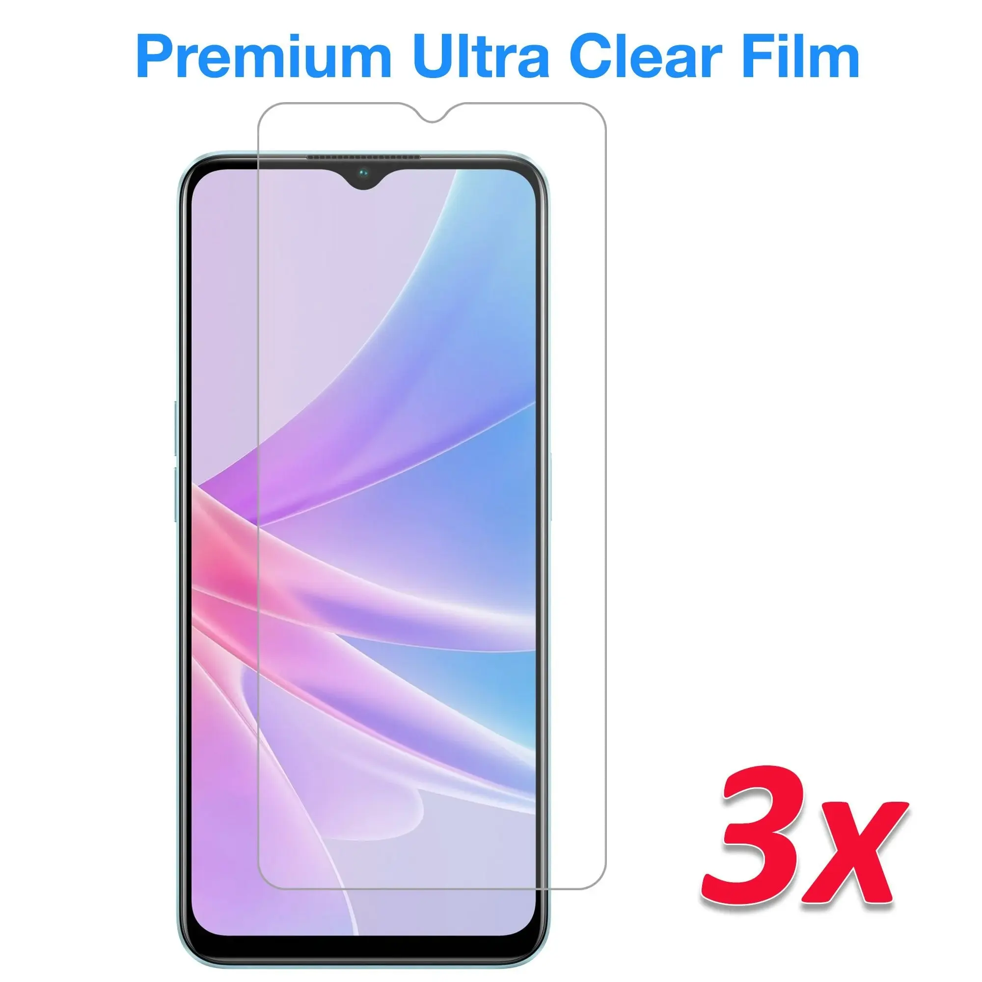 [3 Pack] MEZON OPPO A78 5G Ultra Clear Screen Protector Case Friendly Film (OPPO A78 5G, Clear)