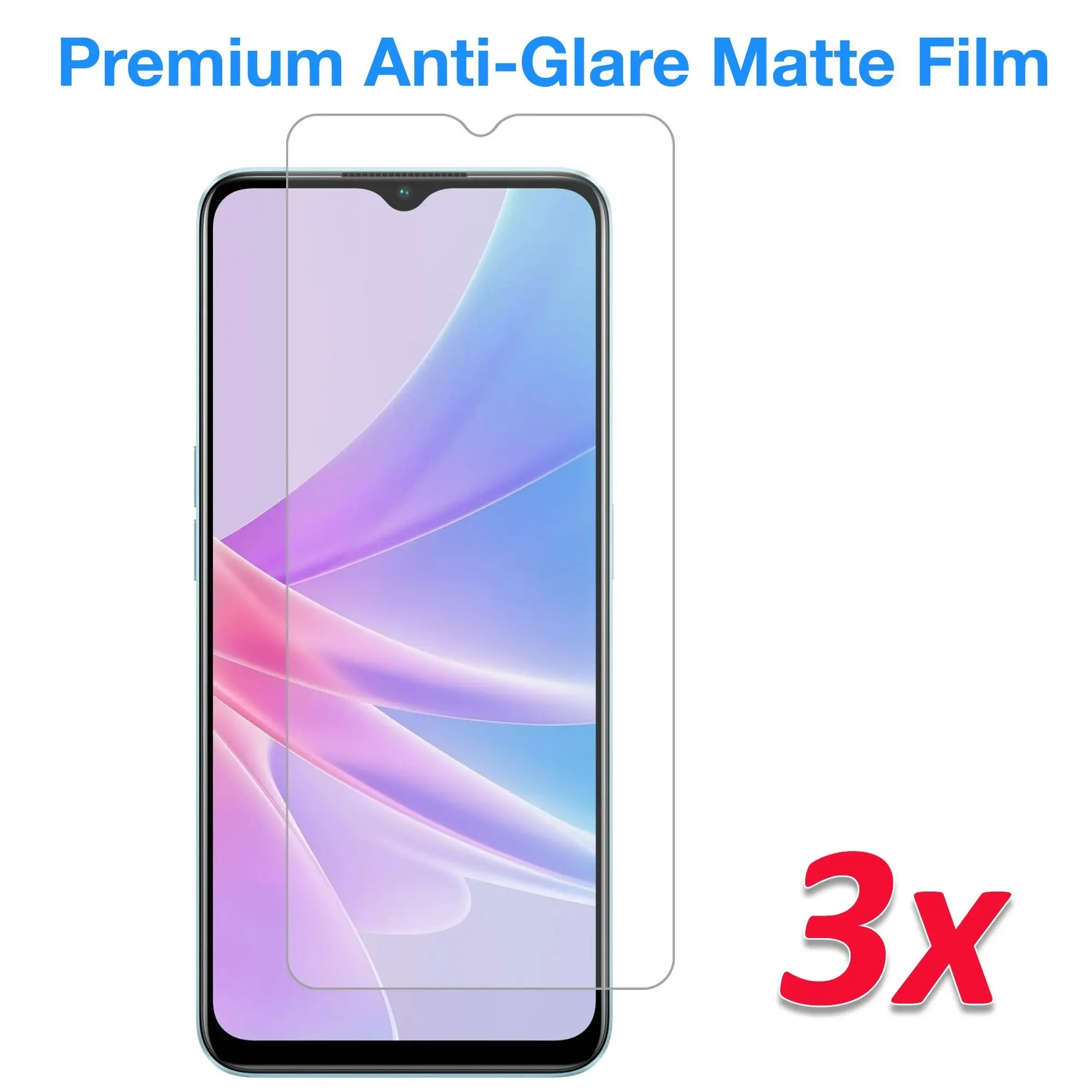 [3 Pack] MEZON OPPO A78 5G Anti-Glare Matte Screen Protector Case Friendly Film (OPPO A78 5G, Matte)