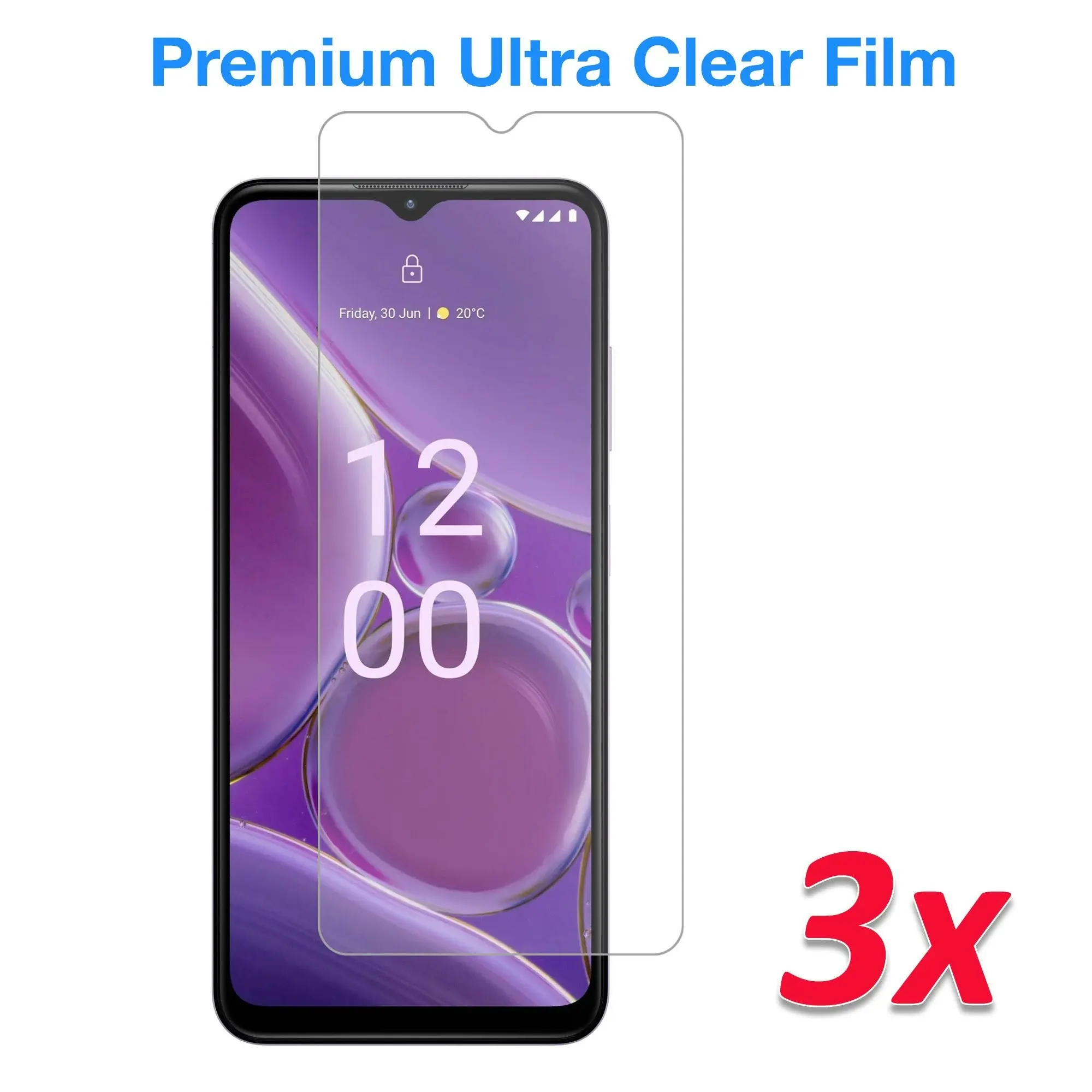 [3 Pack] MEZON Nokia G42 5G Ultra Clear Screen Protector Case Friendly Film (Nokia G42 5G, Clear)