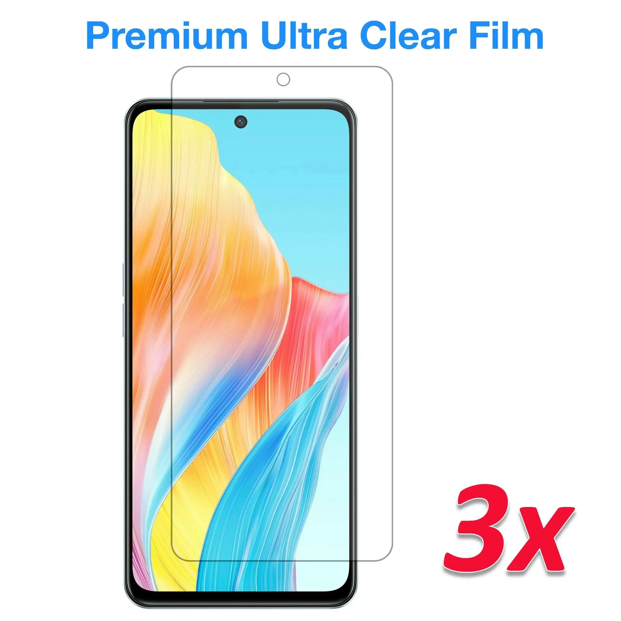 [3 Pack] MEZON OPPO A98 5G Ultra Clear Screen Protector Case Friendly Film (OPPO A98 5G, Clear)