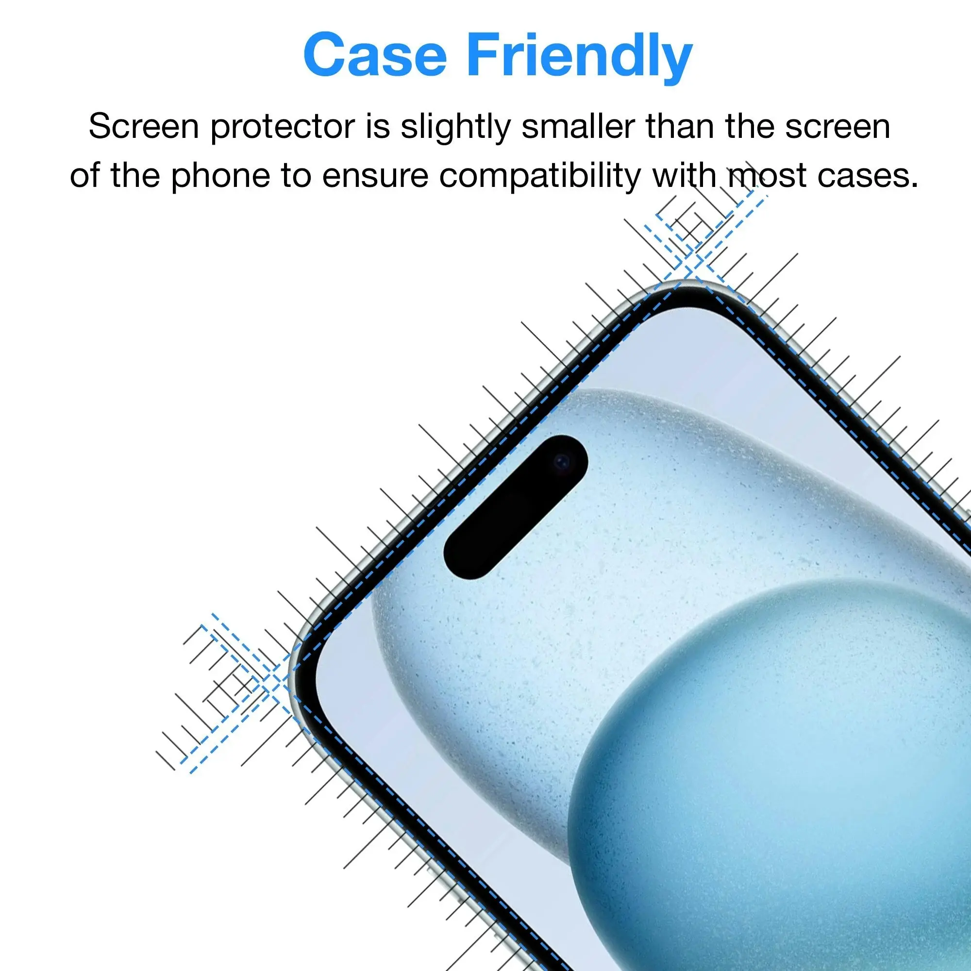 [3 Pack] MEZON Anti-Glare Matte Film for iPhone 15 (6.1") Premium Case Friendly Screen Protector