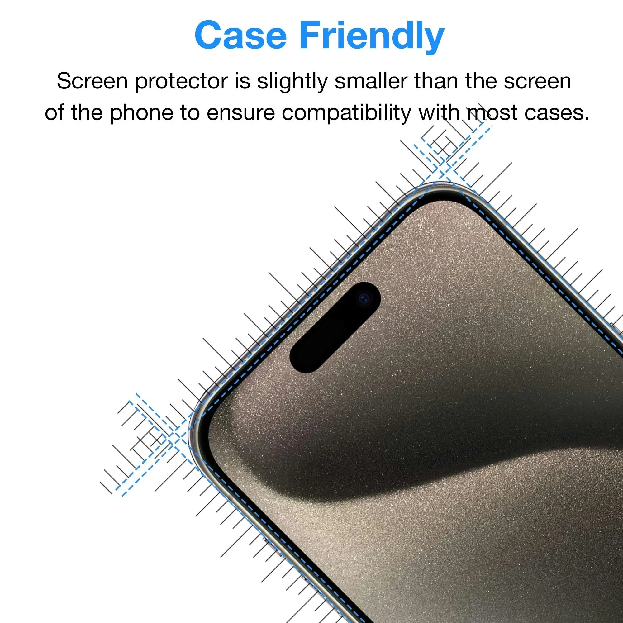 [3 Pack] MEZON Ultra Clear Film for iPhone 15 Pro (6.1") Premium Case Friendly Screen Protector