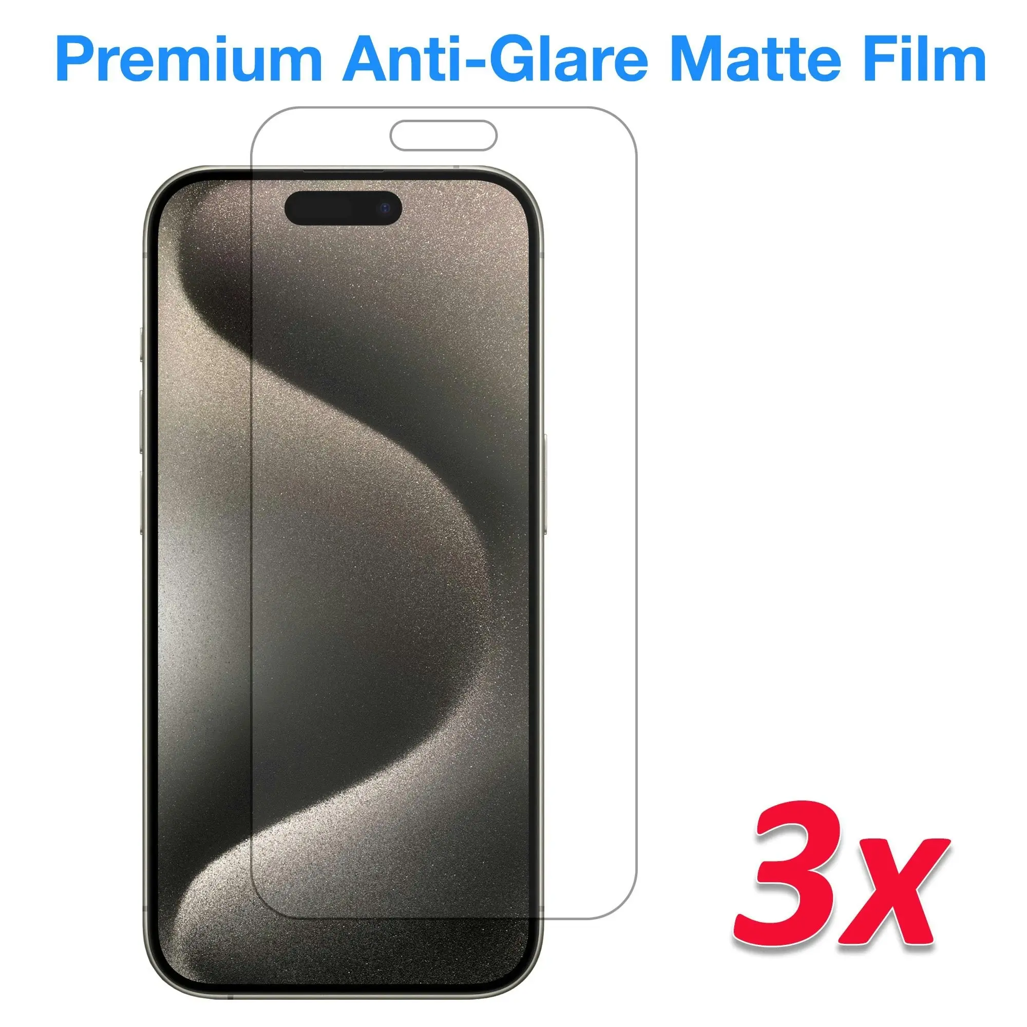 [3 Pack] MEZON Anti-Glare Matte Film for iPhone 15 Pro Max (6.7") Premium Case Friendly Screen Protector