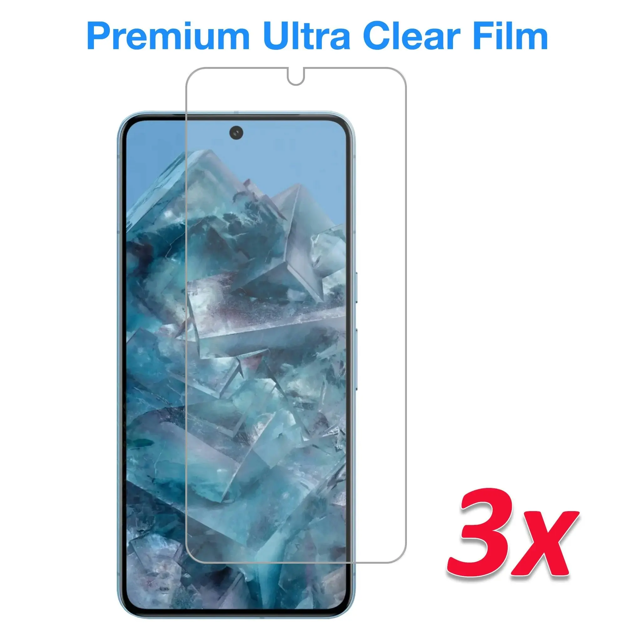 [3 Pack] MEZON Google Pixel 8 Pro (6.7") Ultra Clear Screen Protector Case Friendly Film (Pixel 8 Pro, Clear)