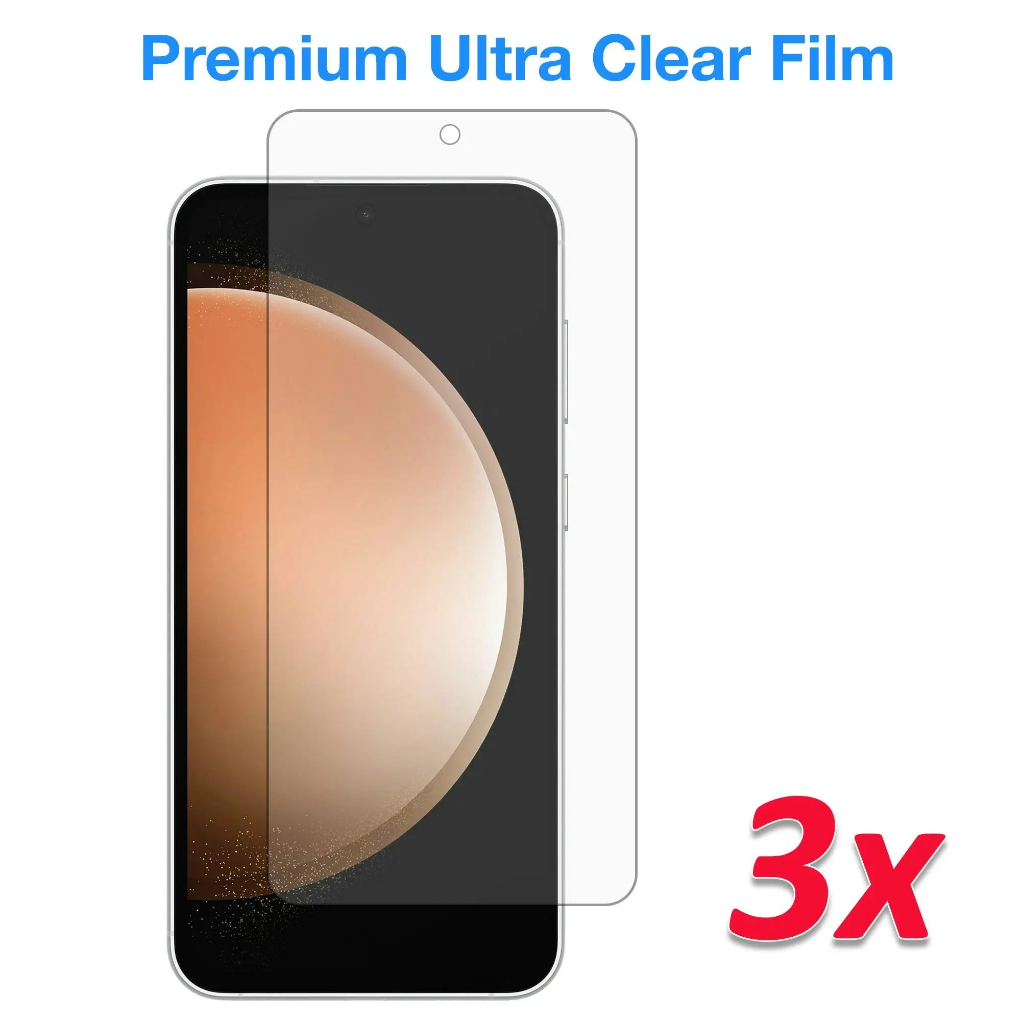 [3 Pack] MEZON Samsung Galaxy S23 FE (6.4") Clear Screen Protector Case Friendly Film (Galaxy S23 FE, Clear)