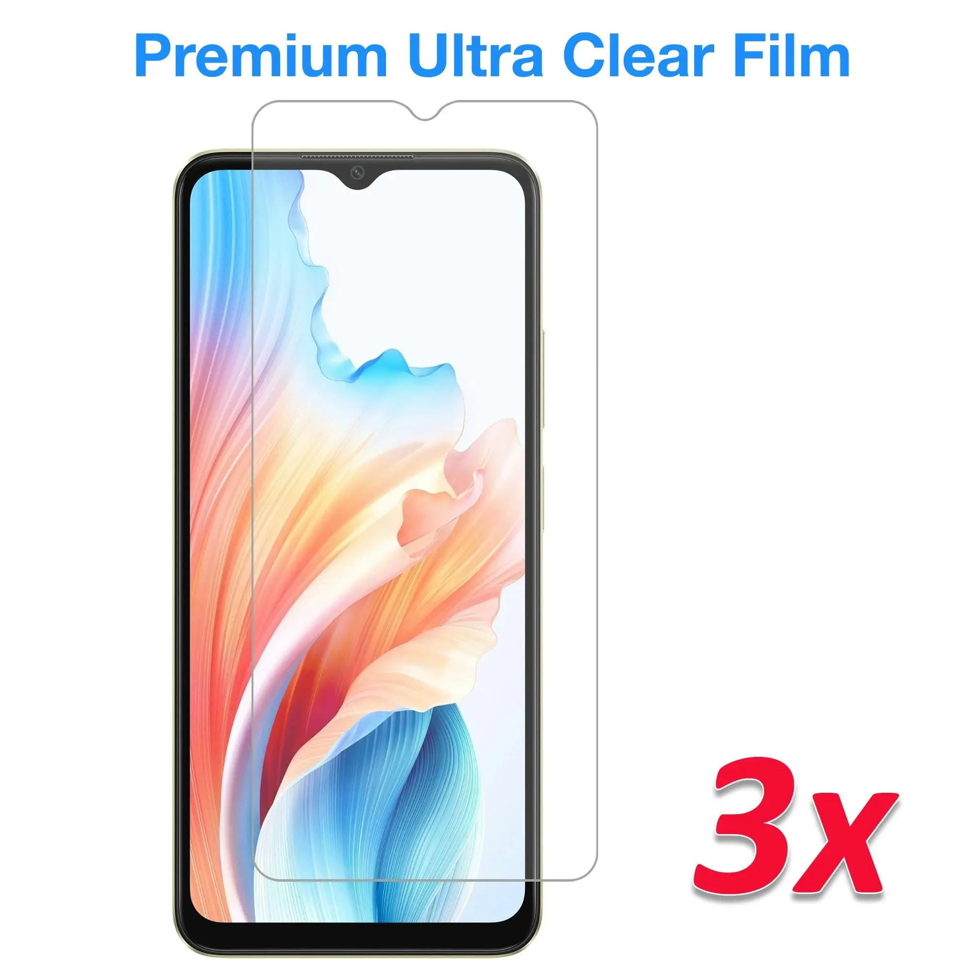 [3 Pack] MEZON OPPO A38 4G Ultra Clear Screen Protector Case Friendly Film (OPPO A38 4G, Clear)