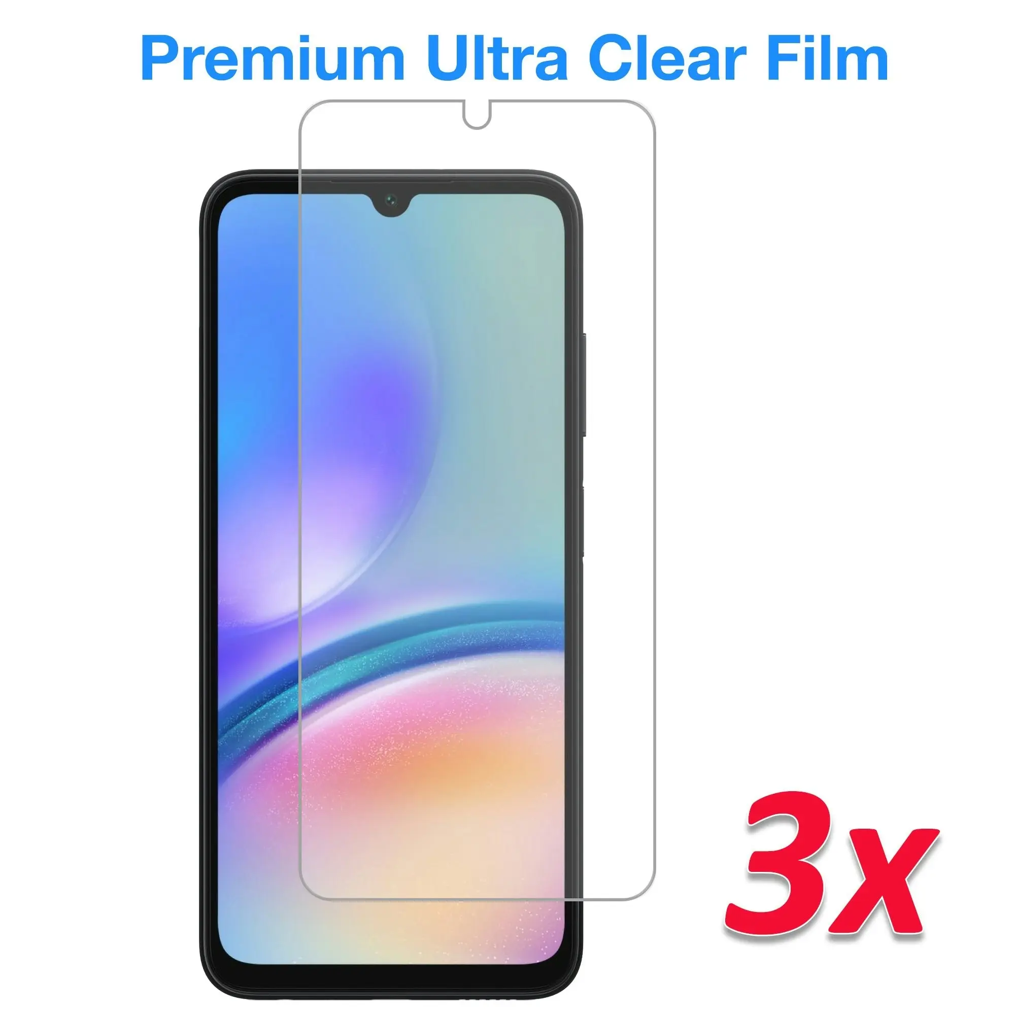 [3 Pack] MEZON Samsung Galaxy A05s Ultra Clear Screen Protector Case Friendly Film (Galaxy A05s, Clear)