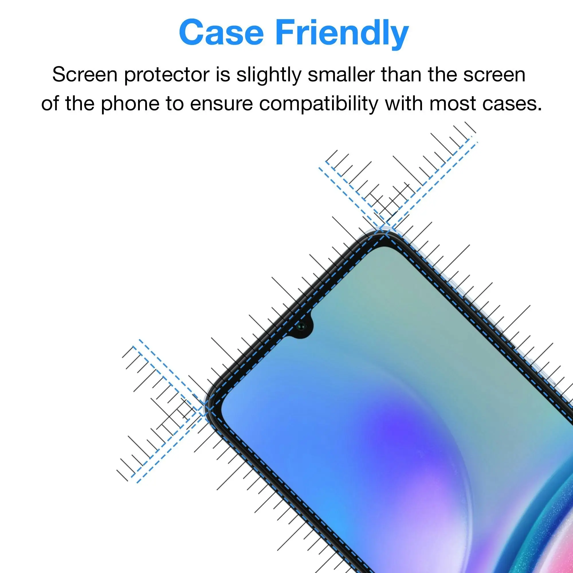 [3 Pack] MEZON Samsung Galaxy A05s Ultra Clear Screen Protector Case Friendly Film (Galaxy A05s, Clear)