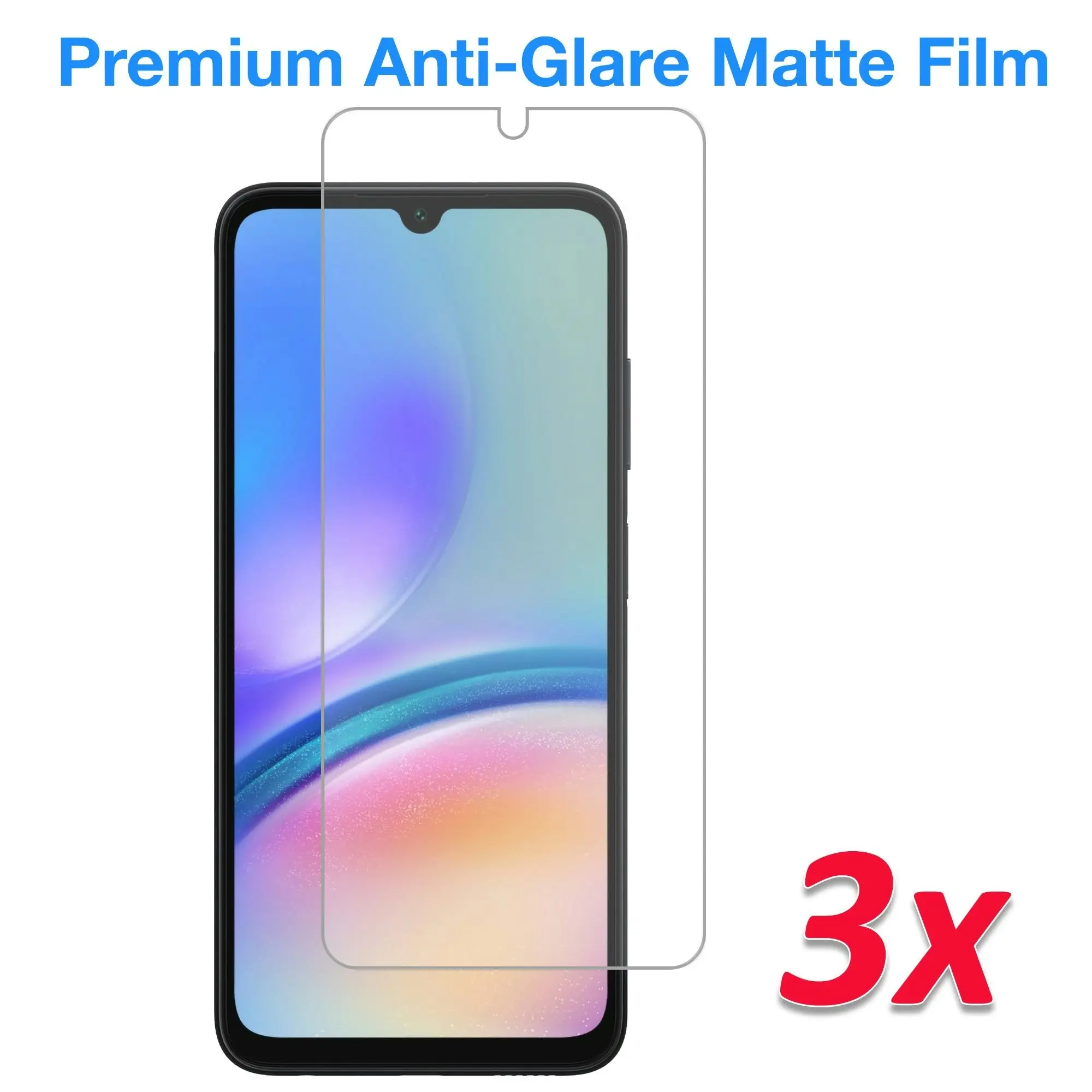 [3 Pack] MEZON Samsung Galaxy A05s Anti-Glare Matte Screen Protector Case Friendly Film (Galaxy A05s, Matte)