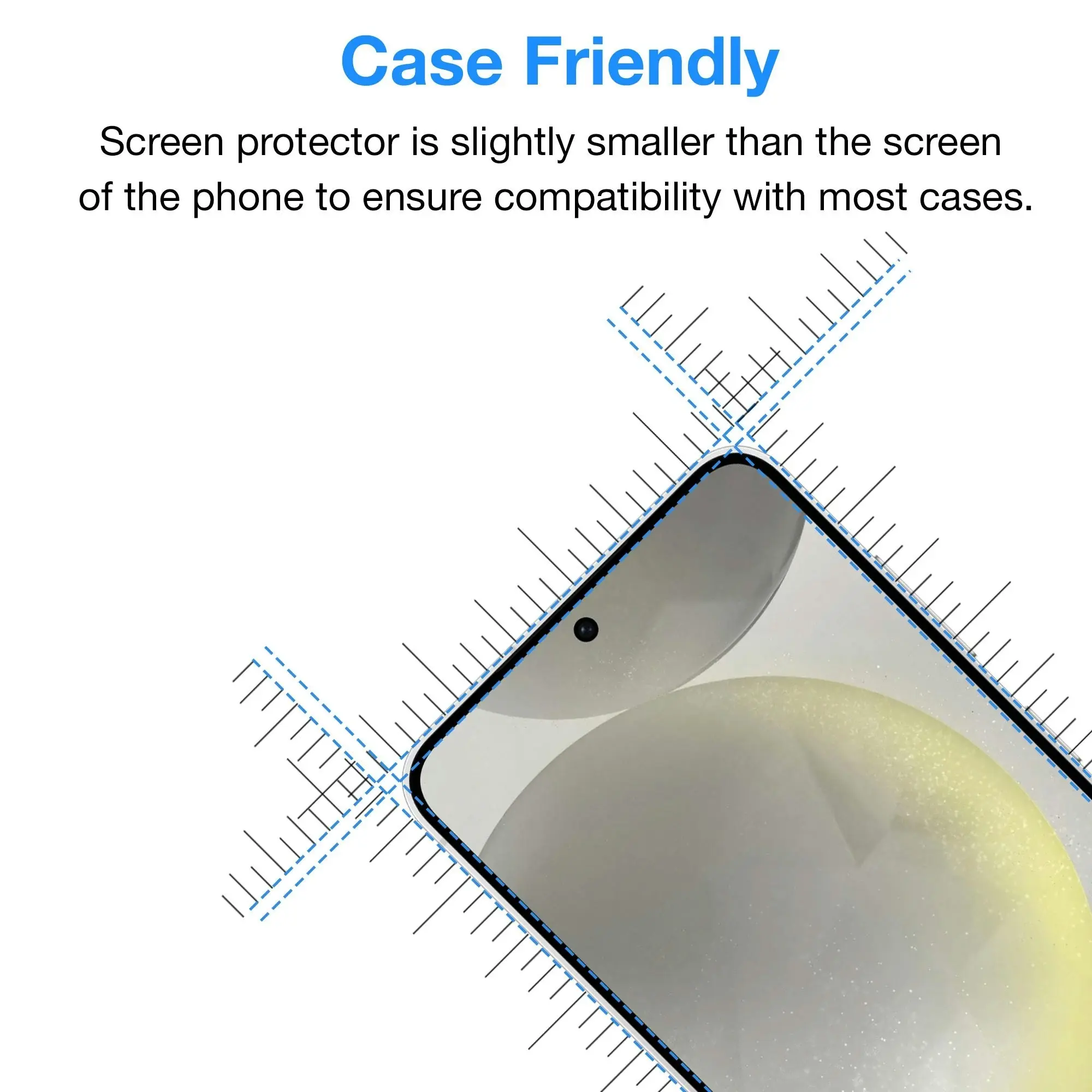 [3 Pack] MEZON Samsung Galaxy S24 (6.2") Clear Screen Protector Case Friendly Film (Galaxy S24, Clear)