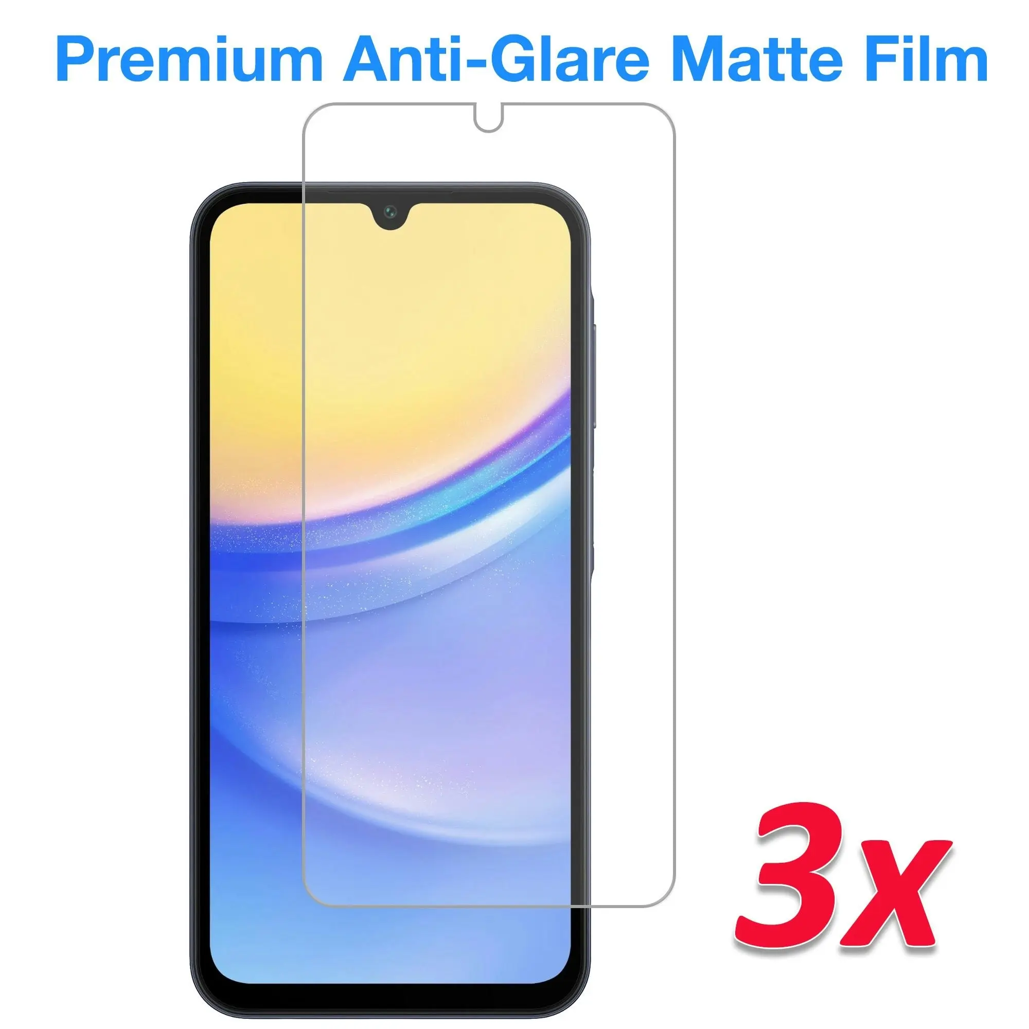 [3 Pack] MEZON Samsung Galaxy A15 5G Anti-Glare Matte Screen Protector Case Friendly Film (Galaxy A15 5G, Matte)