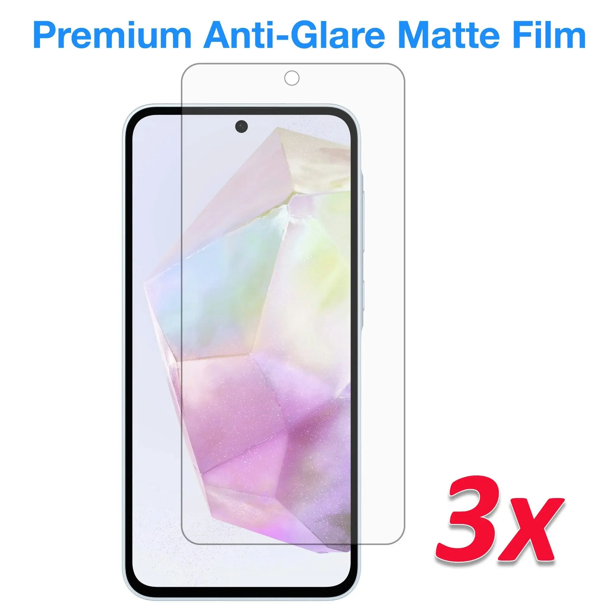 [3 Pack] MEZON Samsung Galaxy A55 5G Anti-Glare Matte Screen Protector Case Friendly Film (Galaxy A55 5G, Matte)