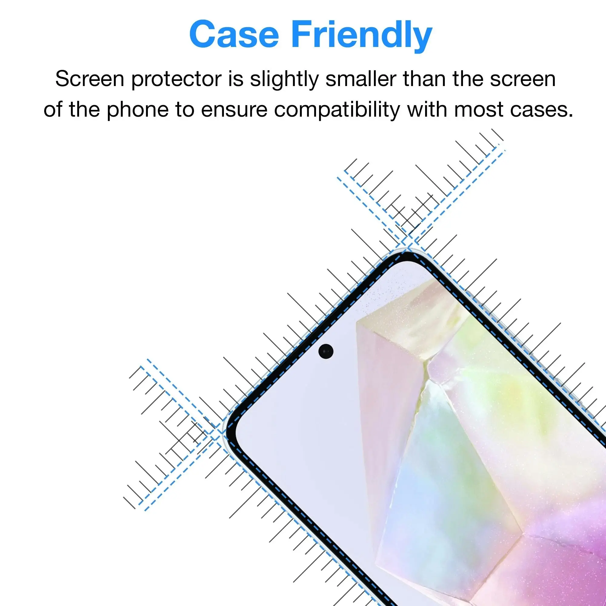 [3 Pack] MEZON Samsung Galaxy A55 5G Anti-Glare Matte Screen Protector Case Friendly Film (Galaxy A55 5G, Matte)