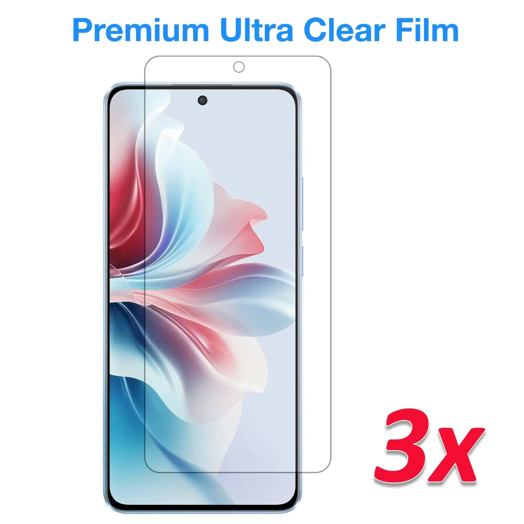 [3 Pack] MEZON OPPO Reno11 F 5G Ultra Clear Screen Protector Case Friendly Film (OPPO Reno11 F 5G, Clear)