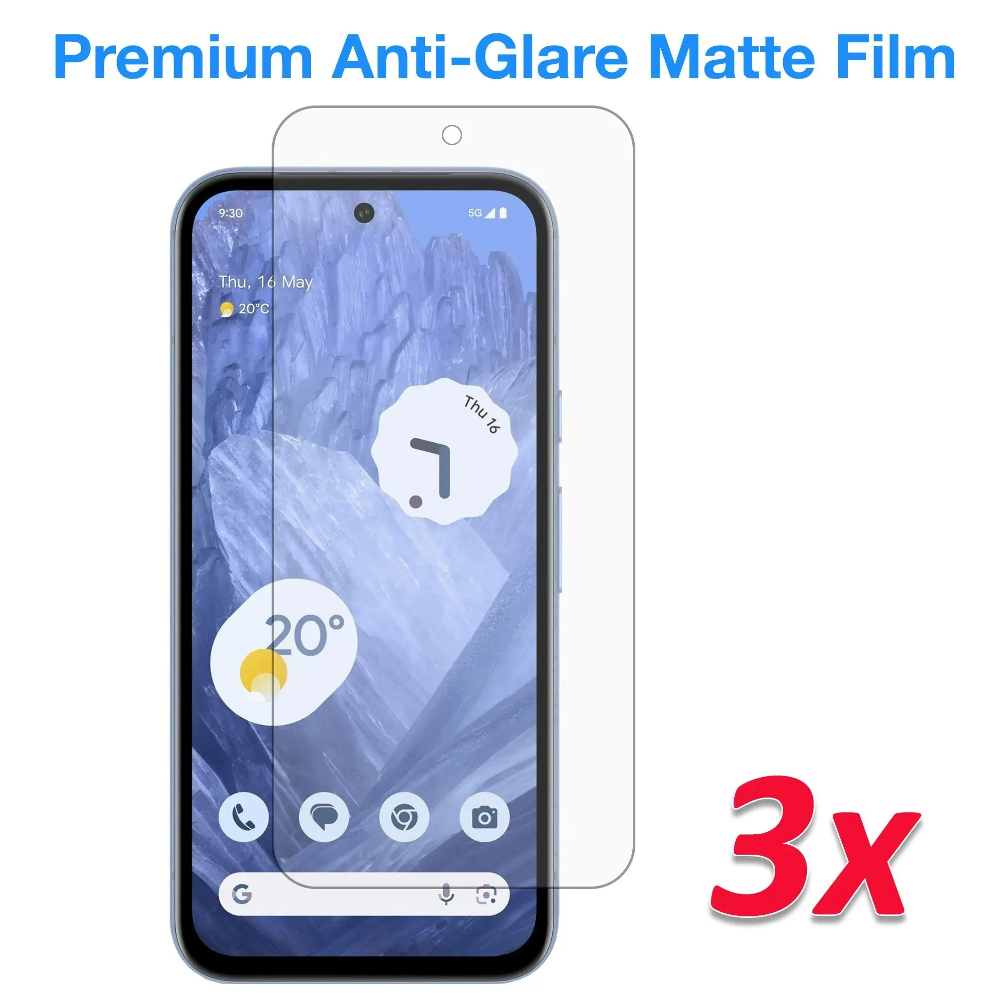 [3 Pack] MEZON Google Pixel 8a (6.1") Anti-Glare Matte Screen Protector Case Friendly Film (Pixel 8a, Matte)