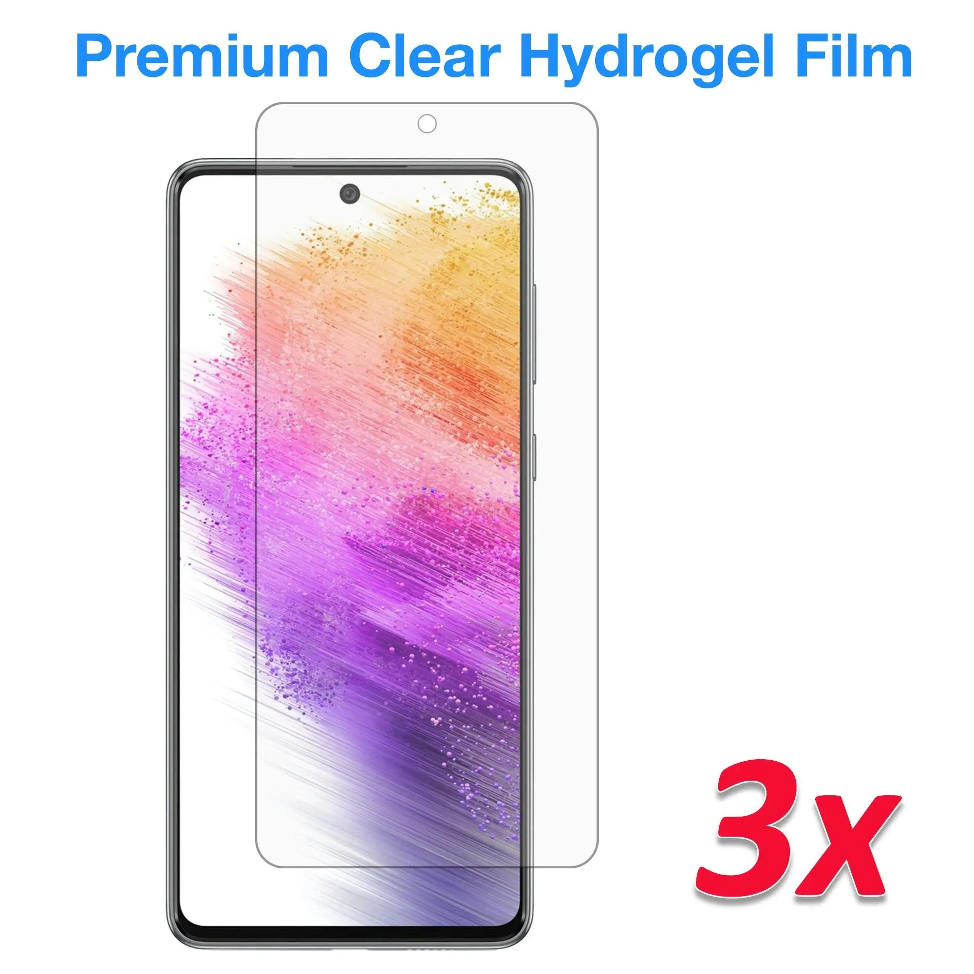 [3 Pack] MEZON Samsung Galaxy A73 5G Premium Hydrogel Clear Edge-to-Edge Full Coverage Screen Protector Fingerprint Sensor Film