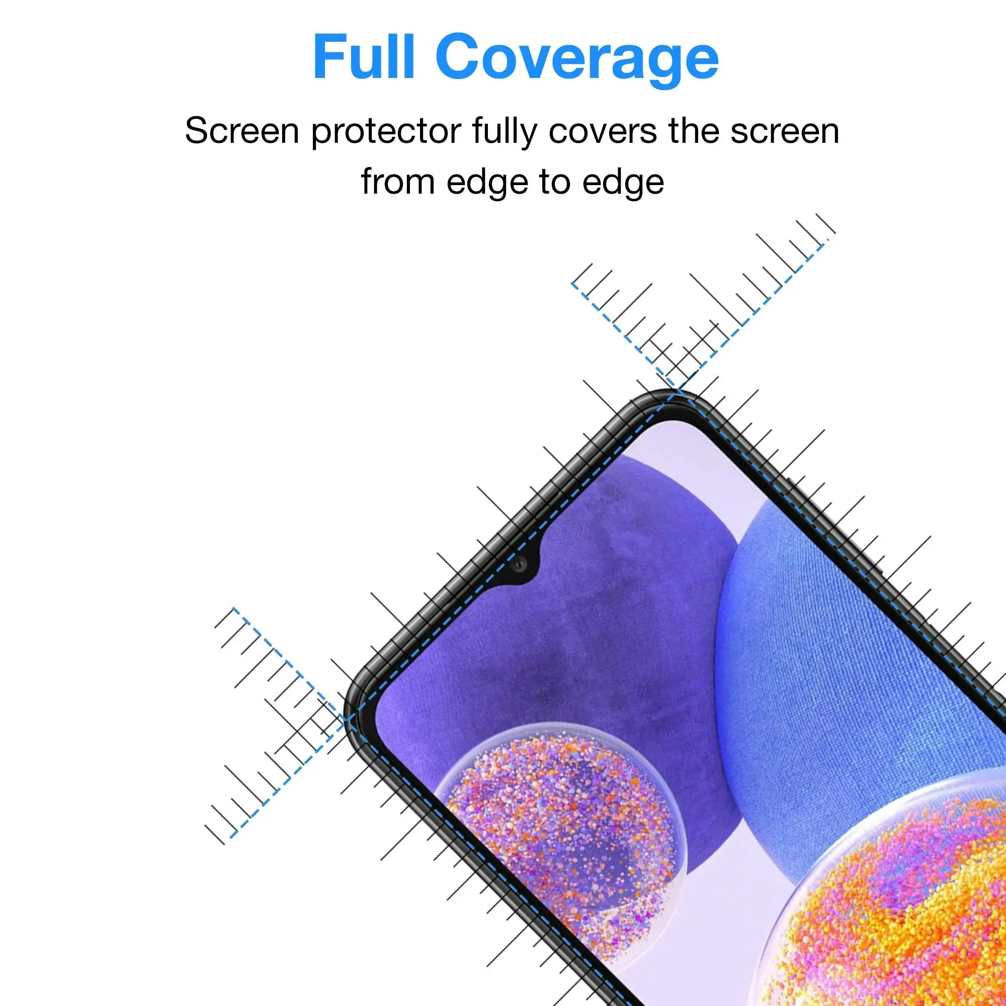 [3 Pack] MEZON Samsung Galaxy A23 Premium Hydrogel Clear Edge-to-Edge Full Coverage Screen Protector Fingerprint Sensor Film