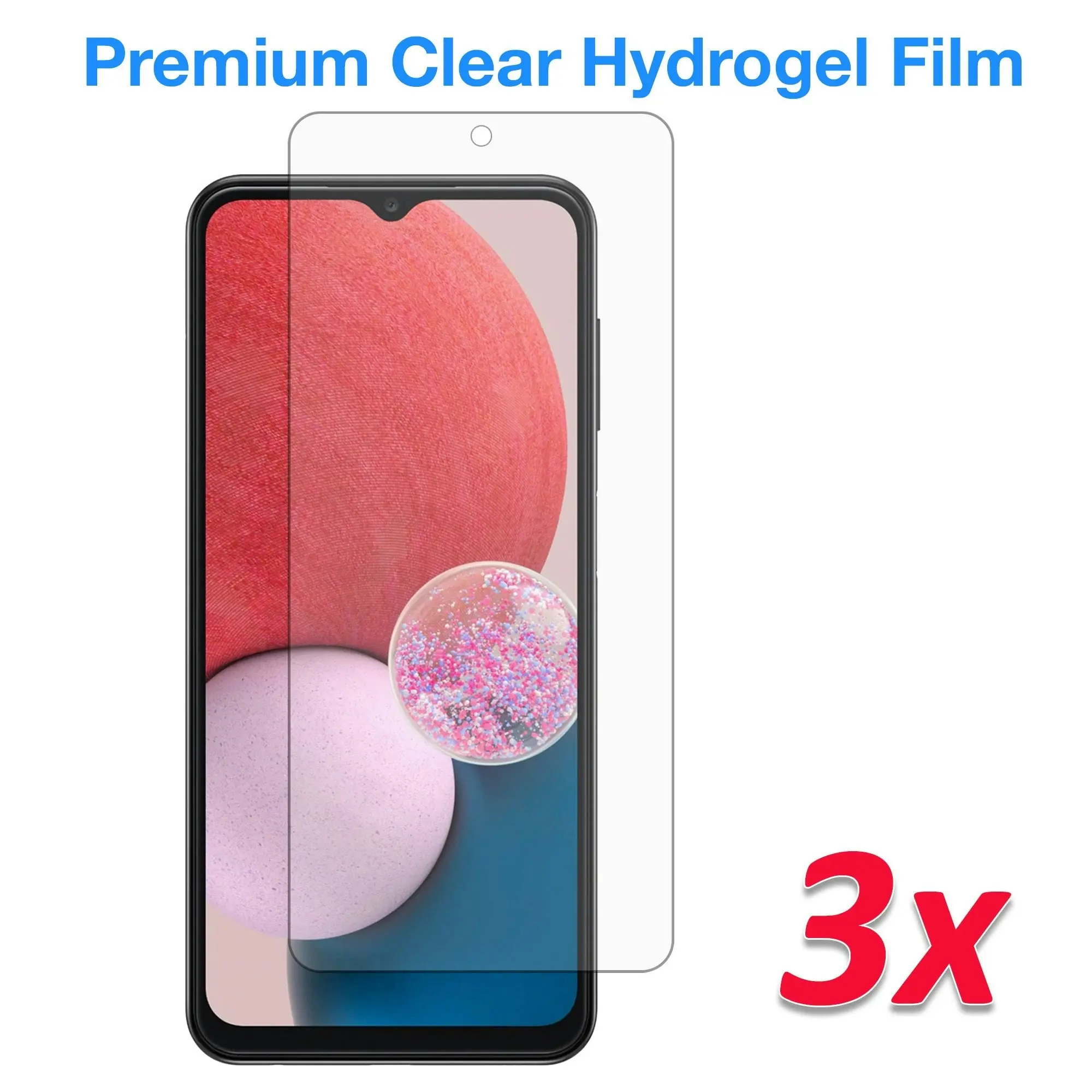 [3 Pack] MEZON Samsung Galaxy A13 Premium Hydrogel Clear Edge-to-Edge Full Coverage Screen Protector Fingerprint Sensor Film