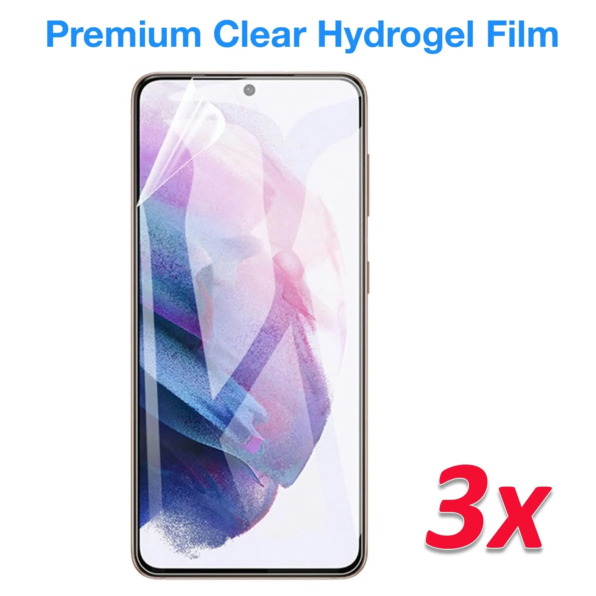 [3 Pack] MEZON Samsung Galaxy S21 FE 5G Premium Hydrogel Clear Edge-to-Edge Full Coverage Screen Protector Fingerprint Film