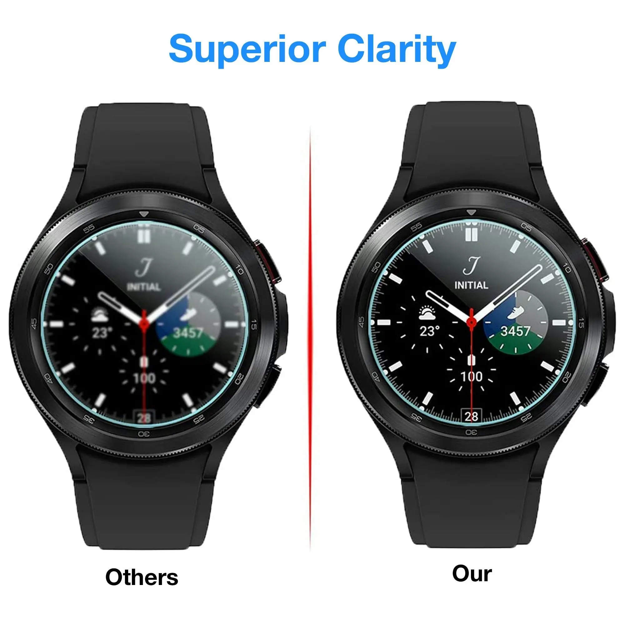 [3 Pack] MEZON Samsung Galaxy Watch4 Classic (46 mm) Ultra Clear TPU Film Screen Protectors (Watch 4 Classic 46mm, Clear)