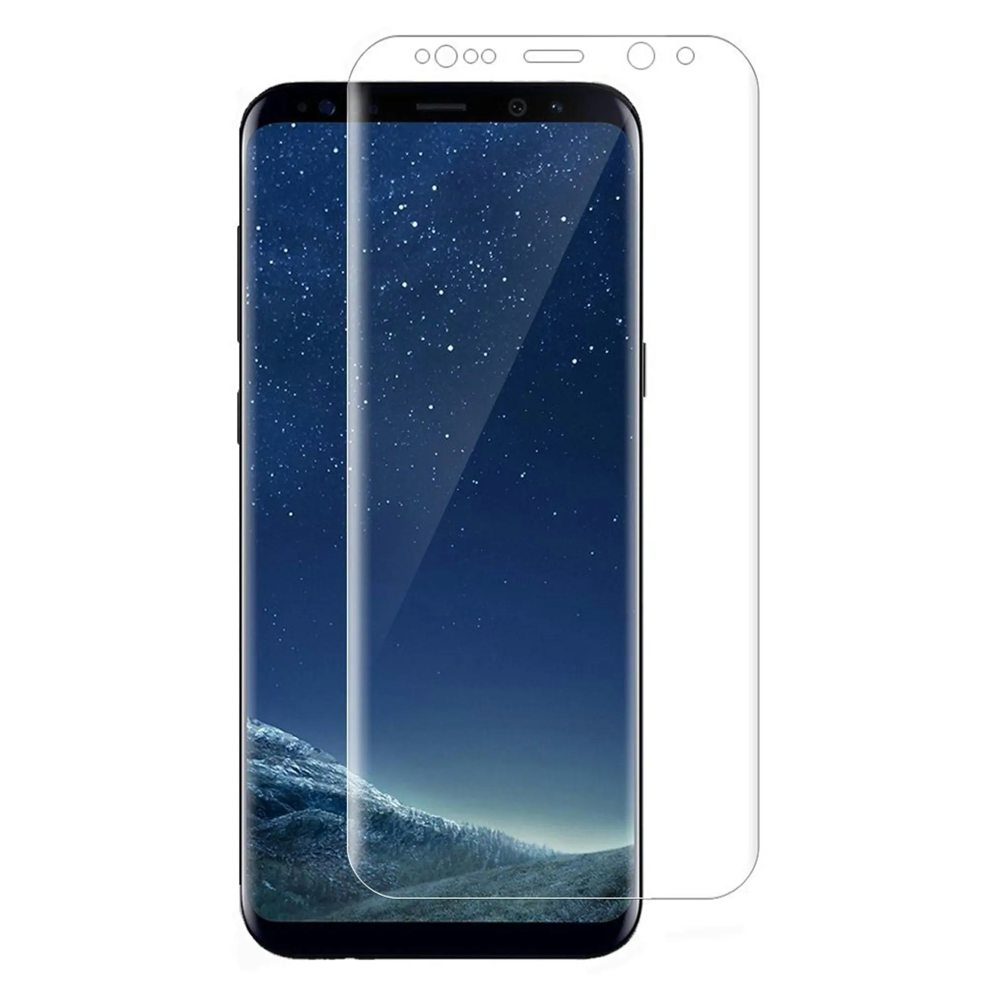 [3 Pack] MEZON Samsung Galaxy S8 Ultra Clear Edge-to-Edge Full Coverage Hydrogel Screen Protector Case Friendly Film