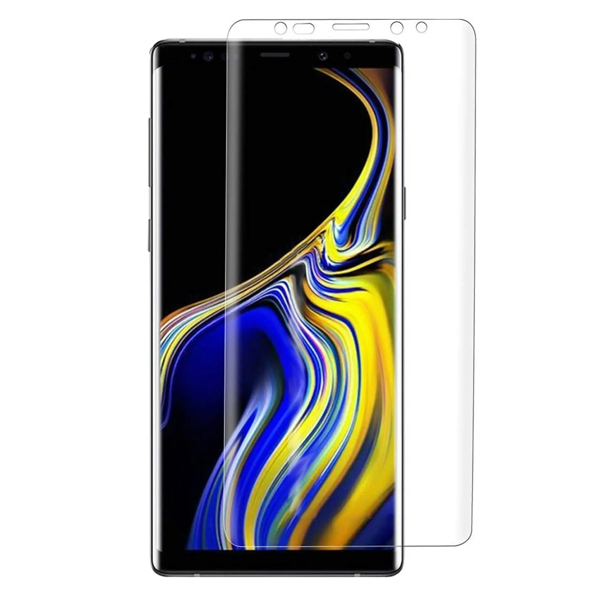 [3 Pack] MEZON Samsung Galaxy Note 9 Ultra Clear Edge-to-Edge Full Coverage Hydrogel Screen Protector Case Friendly Film